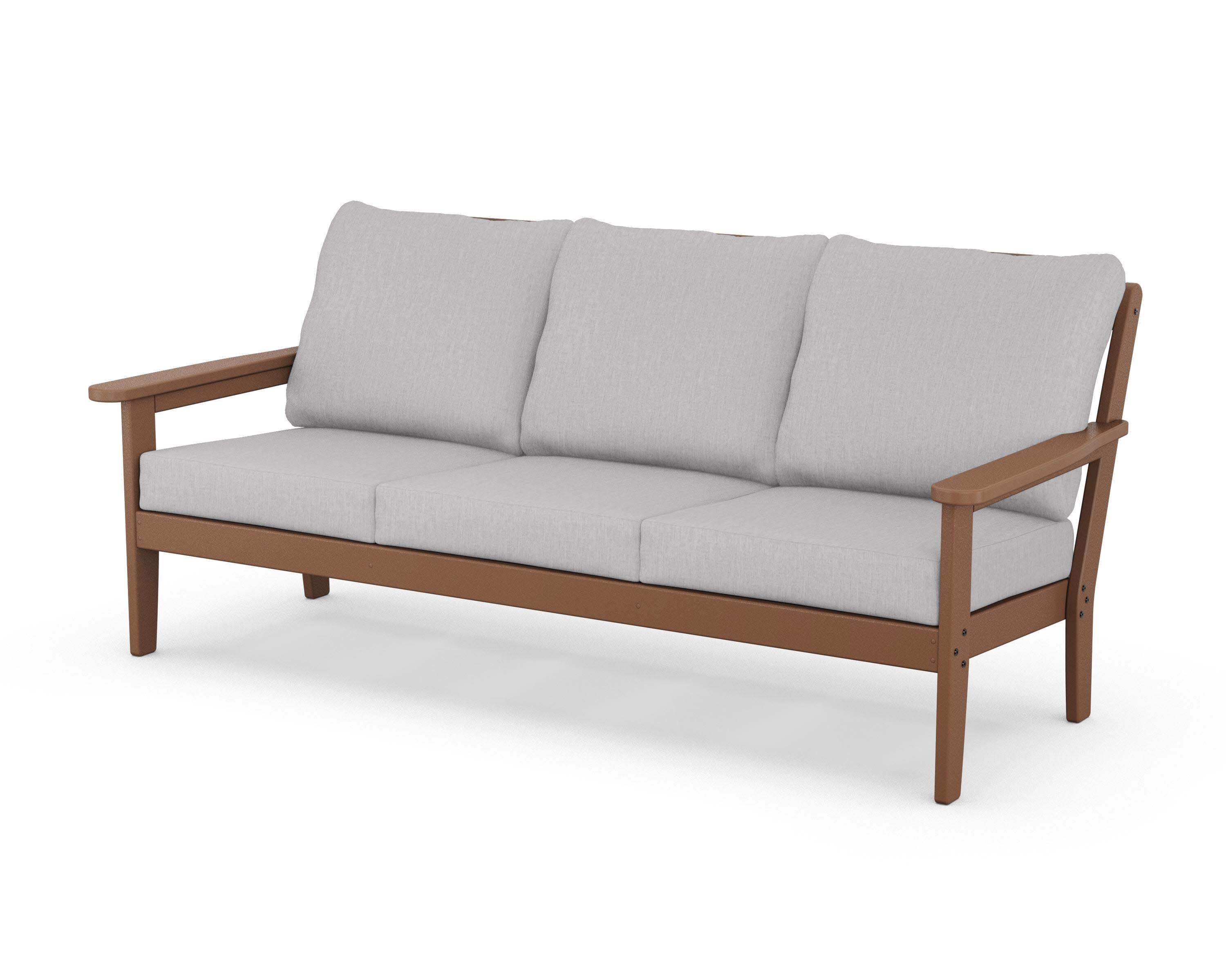 Cottage Deep Seating Sofa in Teak / Granite
