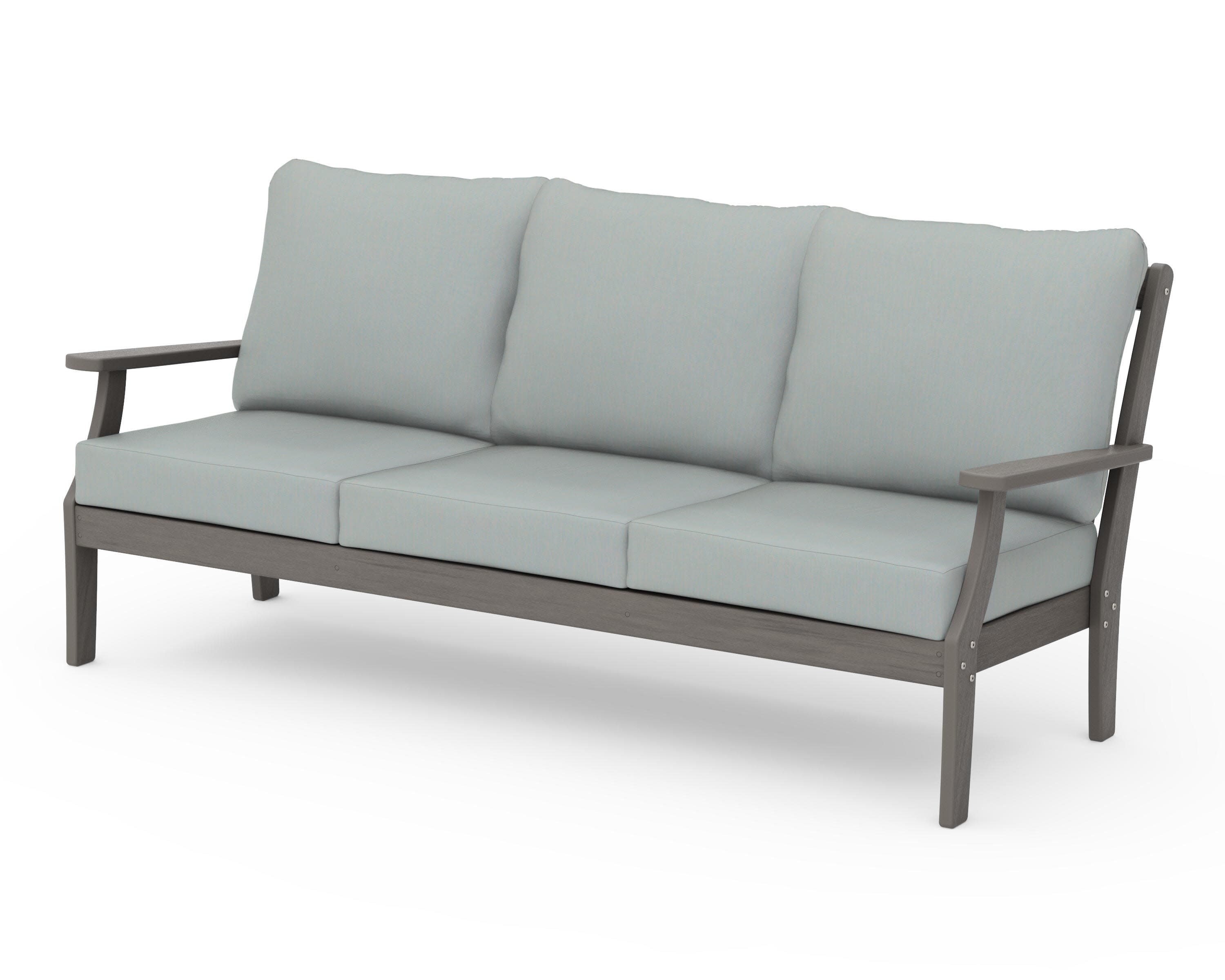 Braxton Deep Seating Sofa in Driftwood / Spa