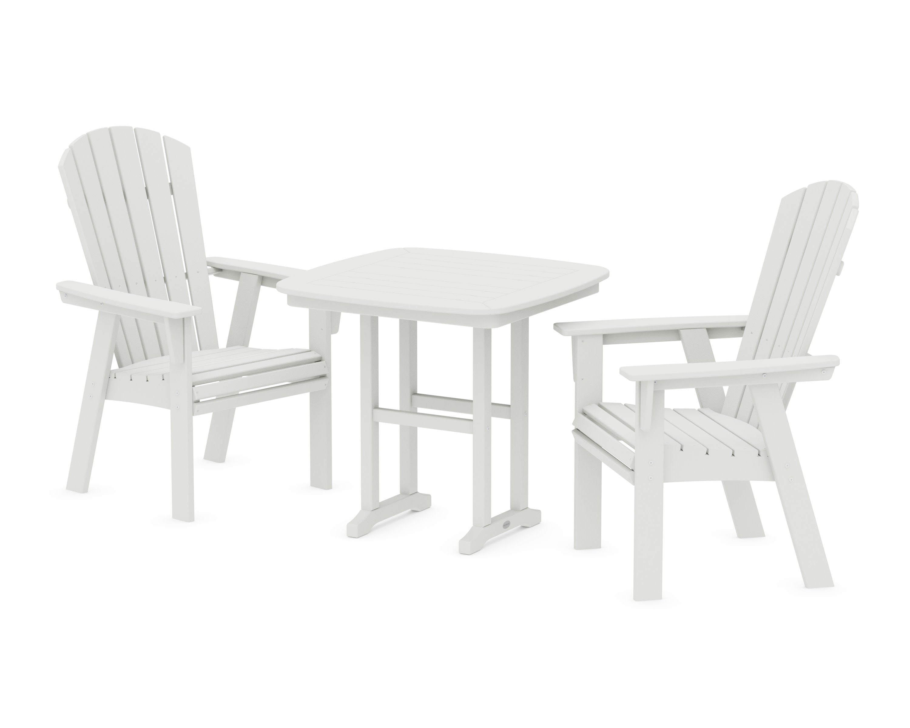 Nautical Adirondack 3-Piece Dining Set in Vintage White