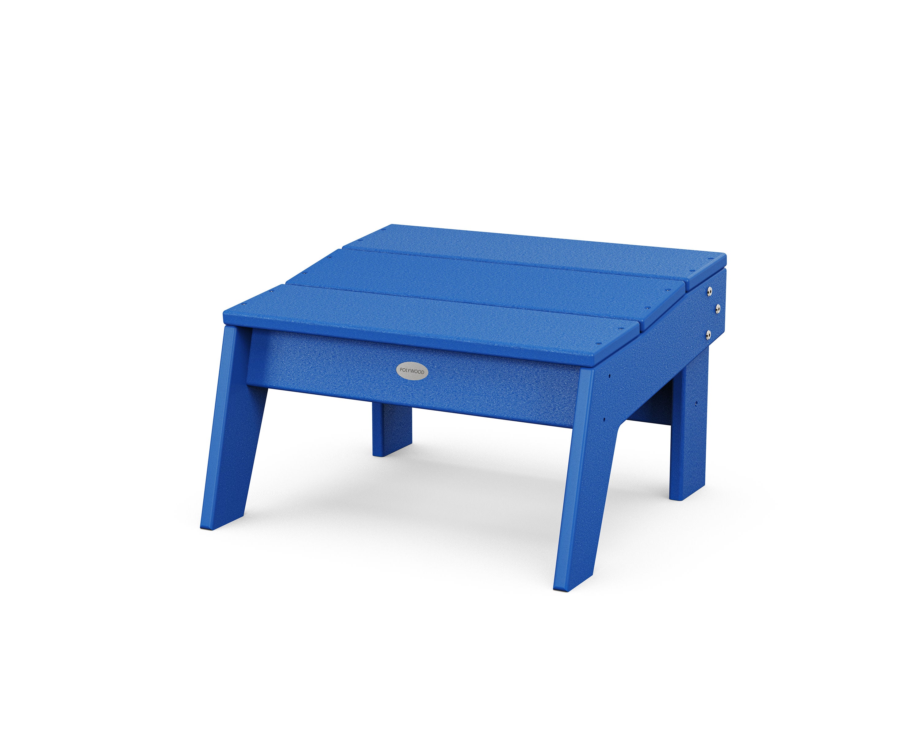 Modern Studio Ottoman in Pacific Blue