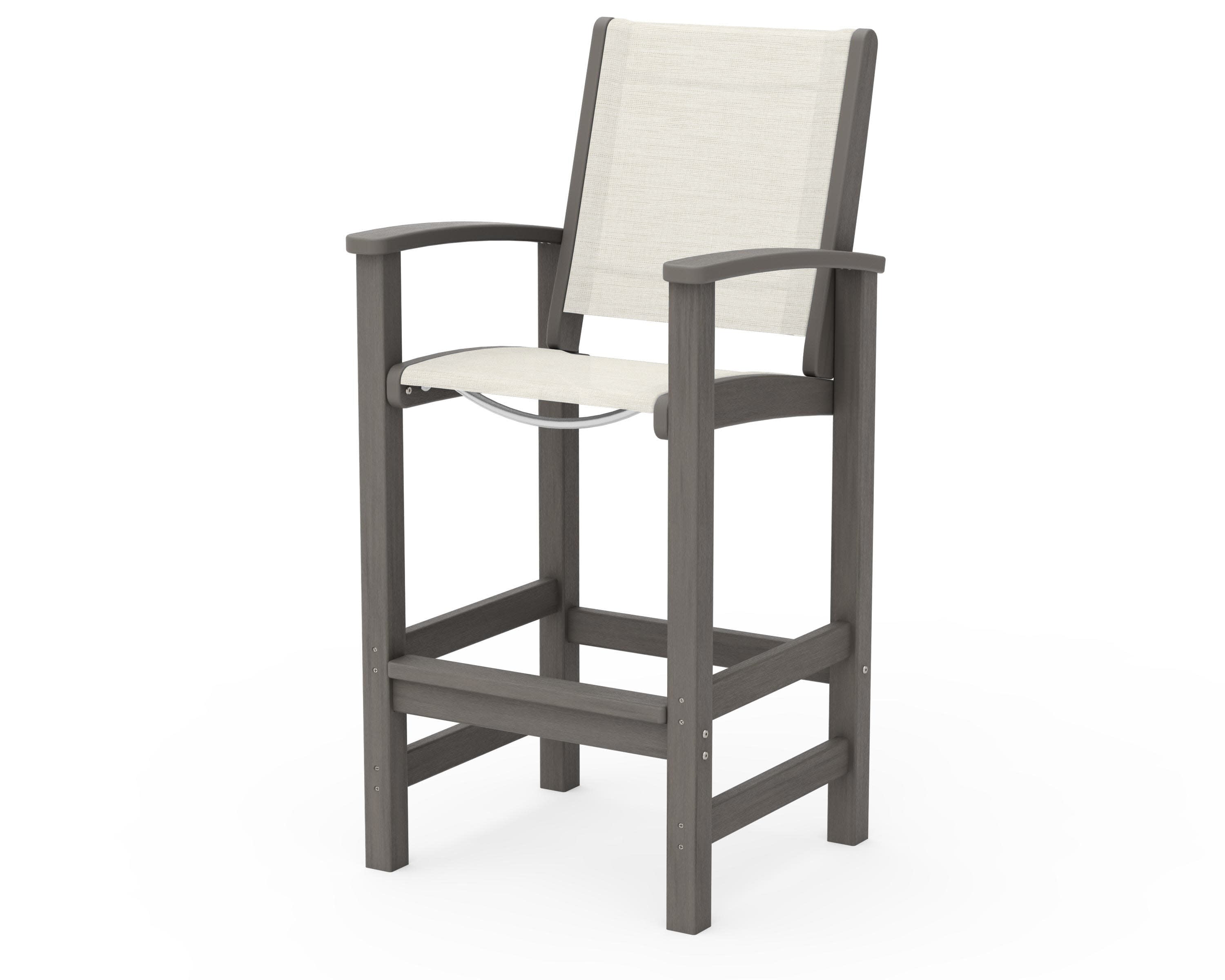 Coastal Bar Chair in Driftwood / Parchment Sling