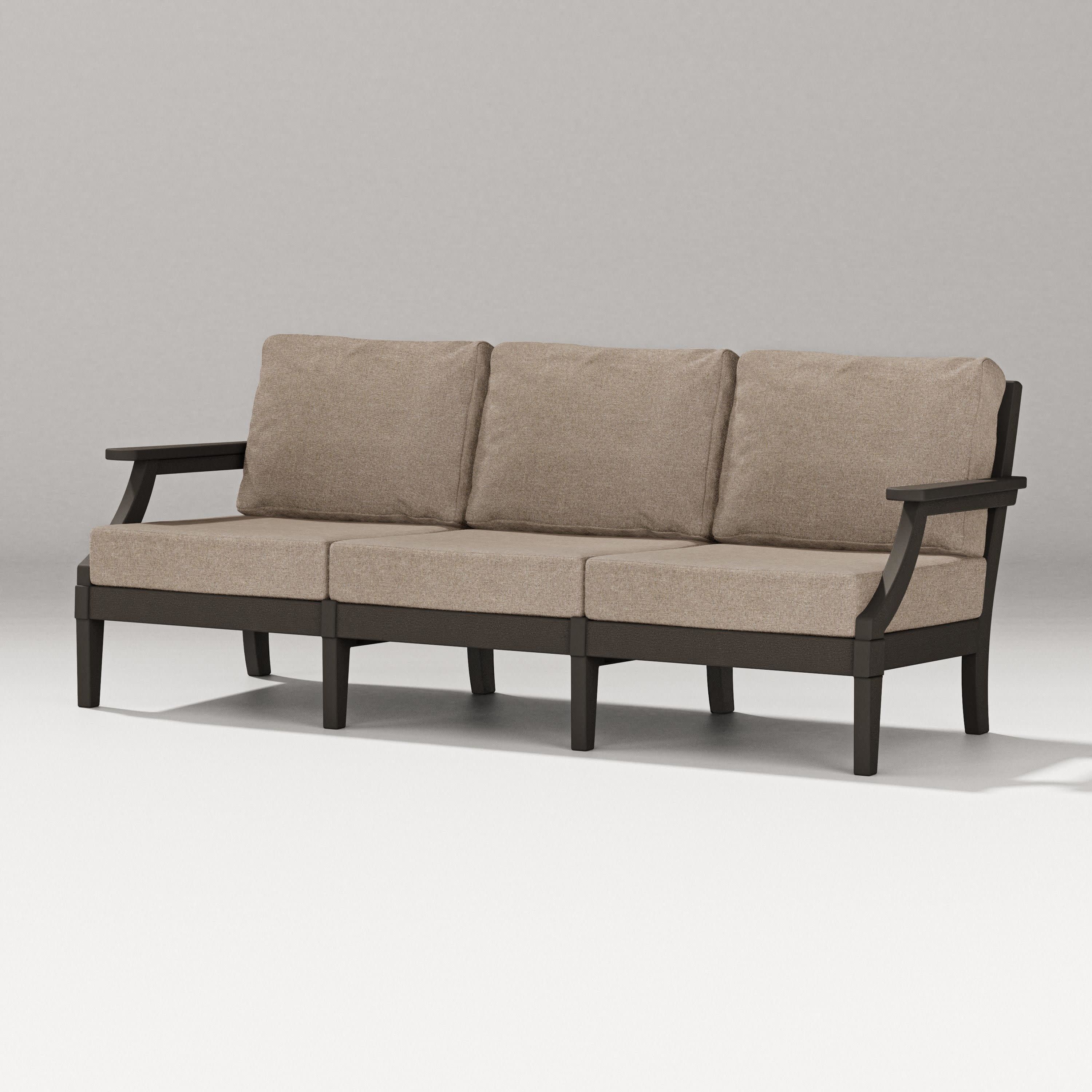 Estate Sofa in Vintage Coffee / Spiced Burlap