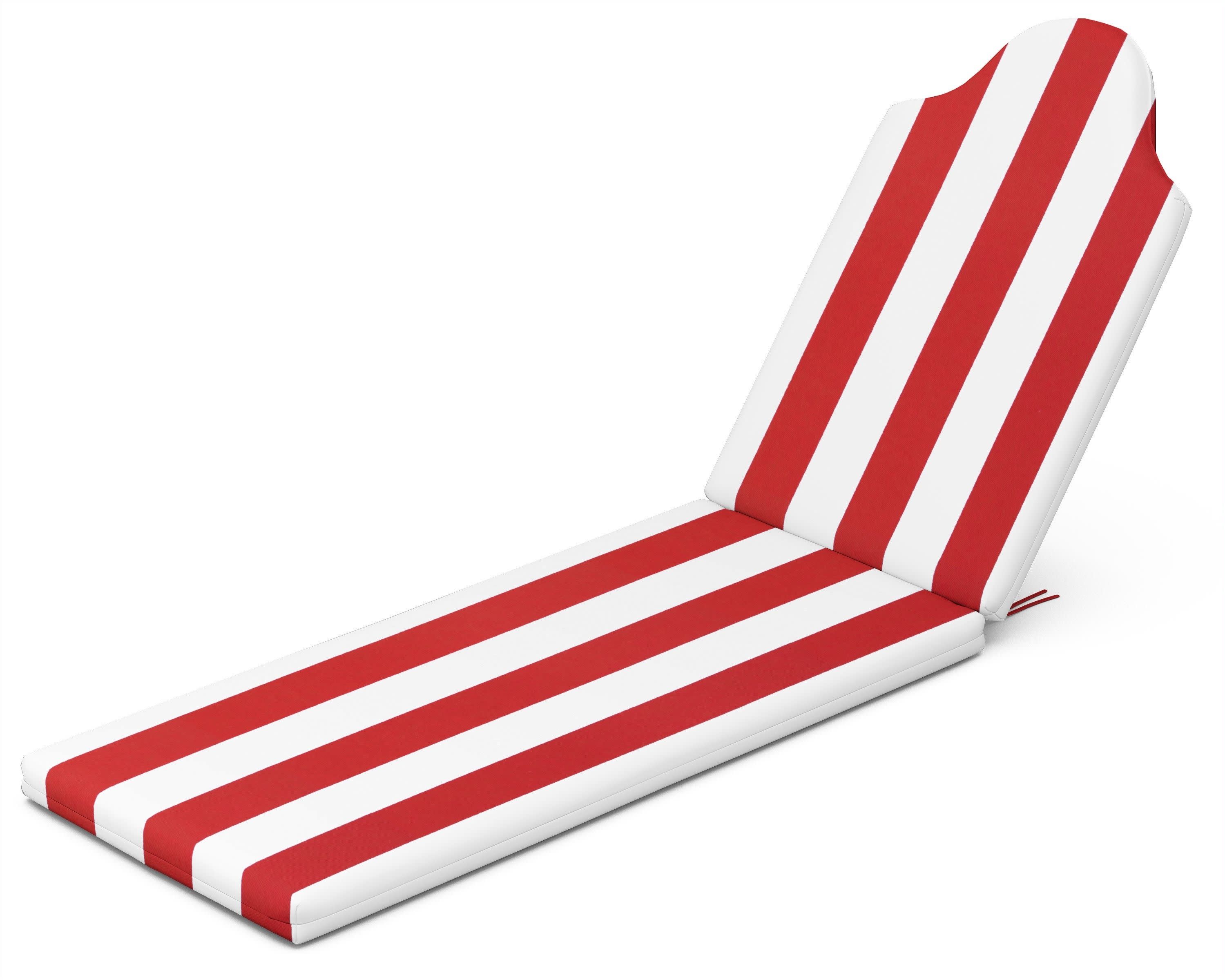 Chaise Cushion in Cabana Stripe Crimson