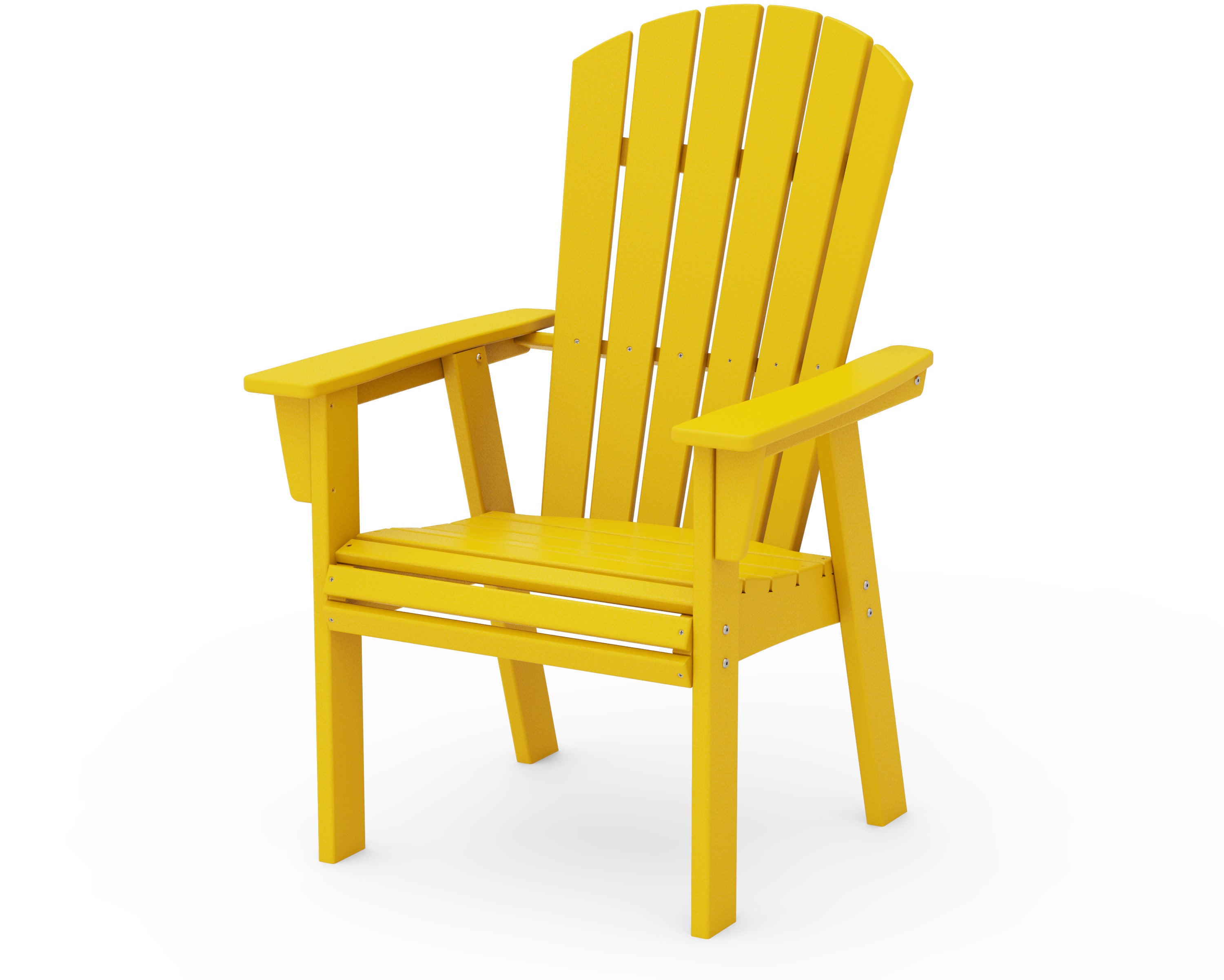 Nautical Curveback Adirondack Dining Chair in Lemon