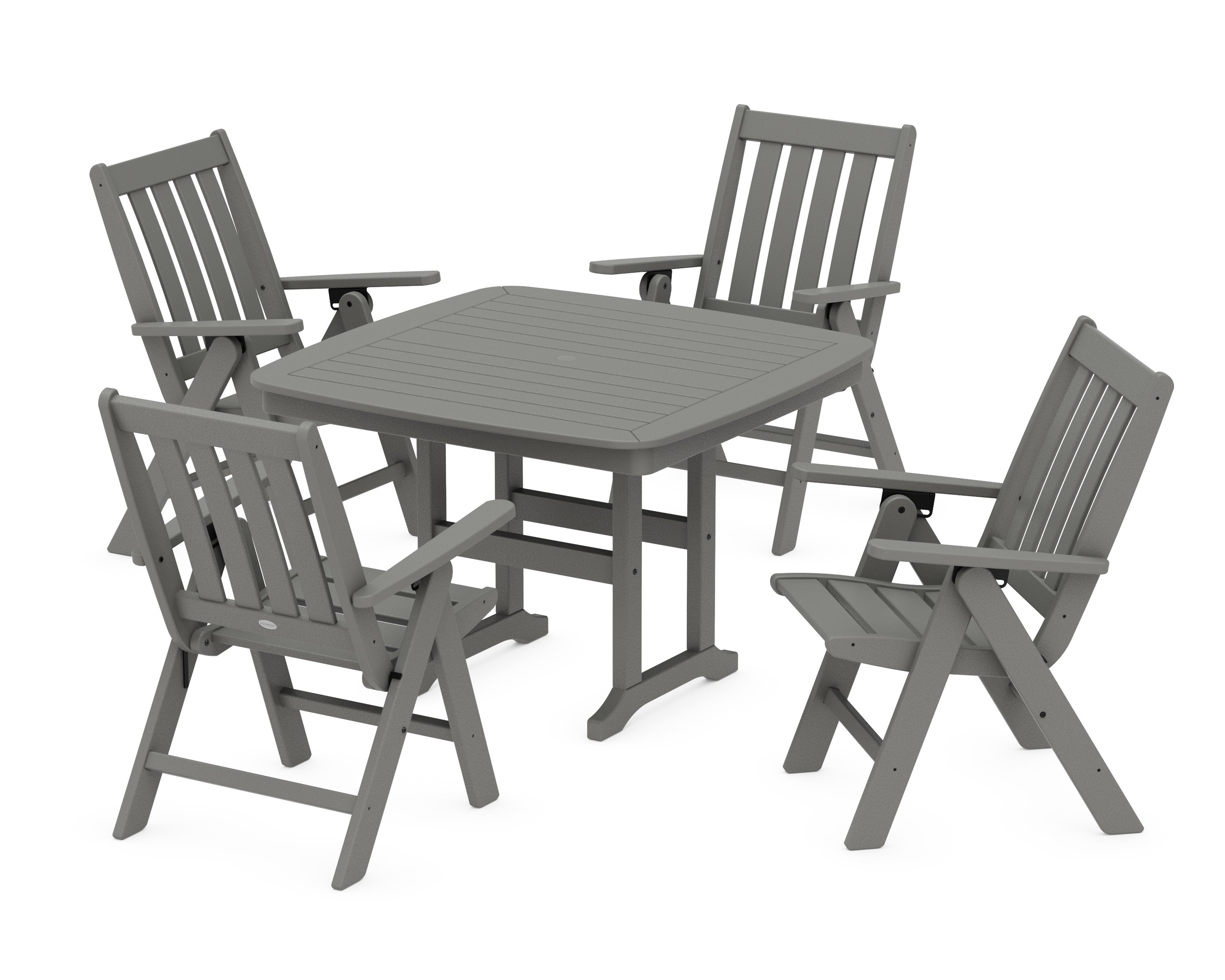 Vineyard Folding Chair 5-Piece Dining Set