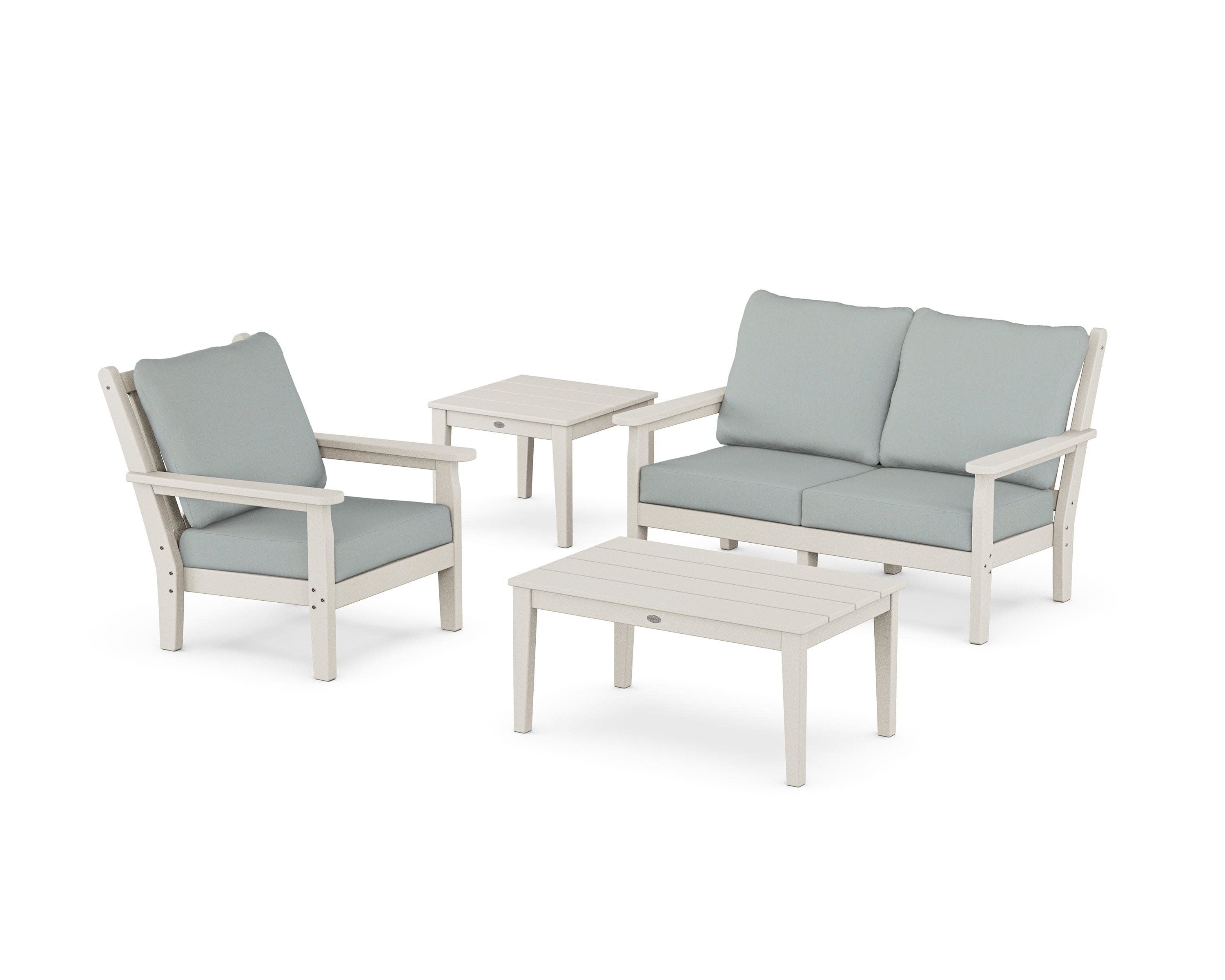 Chippendale 4-Piece Deep Seating Set in Sand / Spa