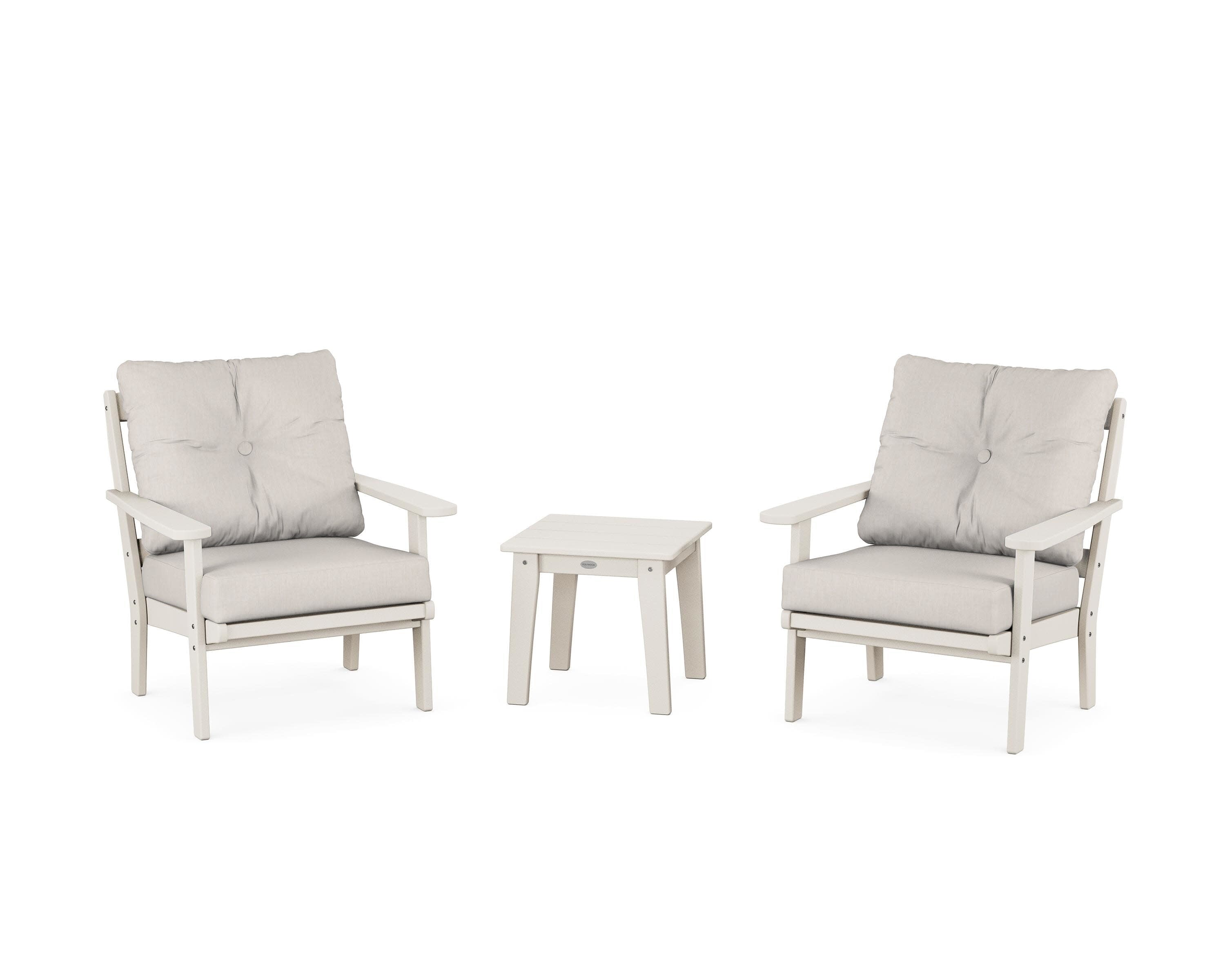 Mission 3-Piece Deep Seating Set in Sand / Cast Ash