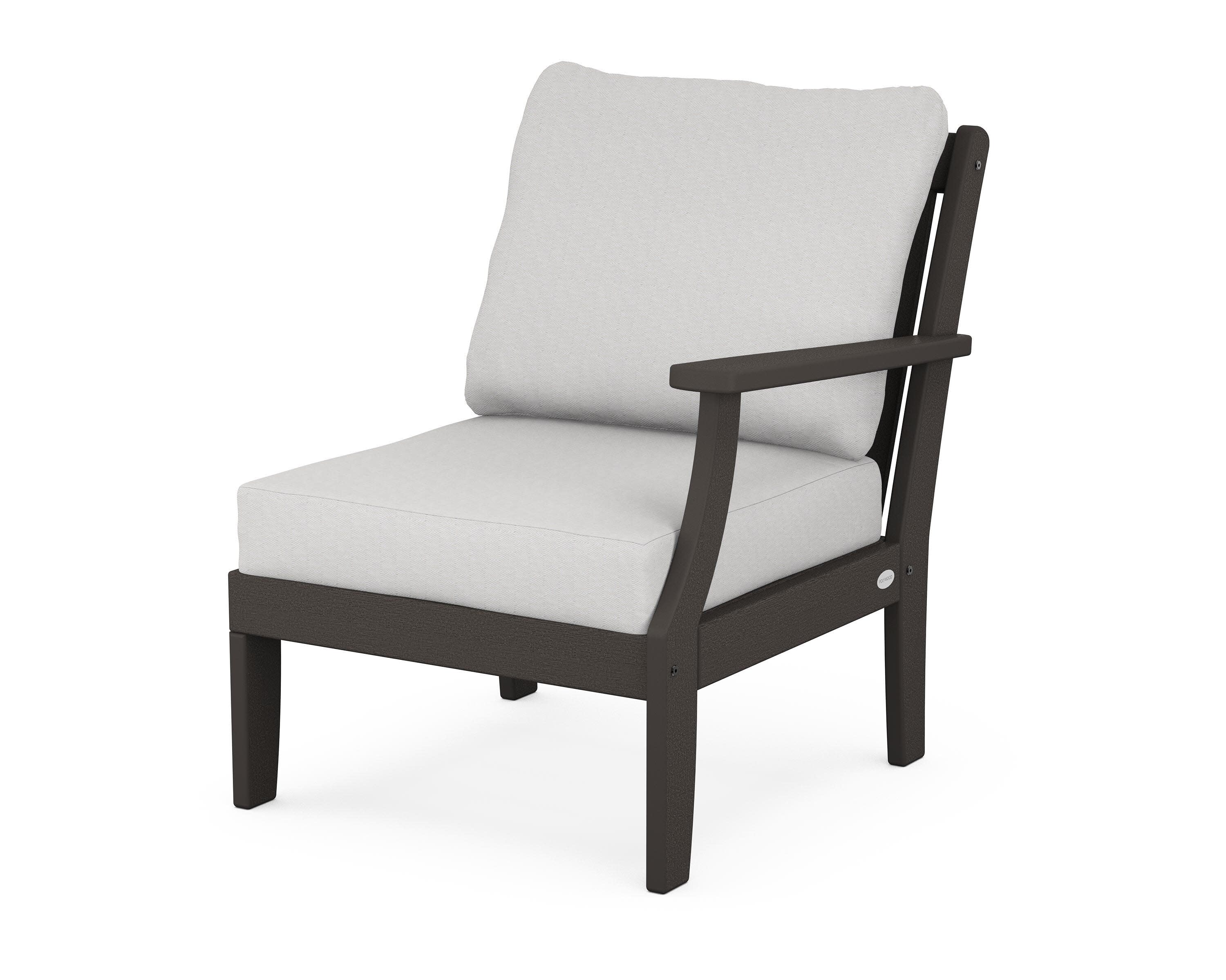 Braxton Modular Right Arm Chair in Vintage Coffee / Diamond in the Rough