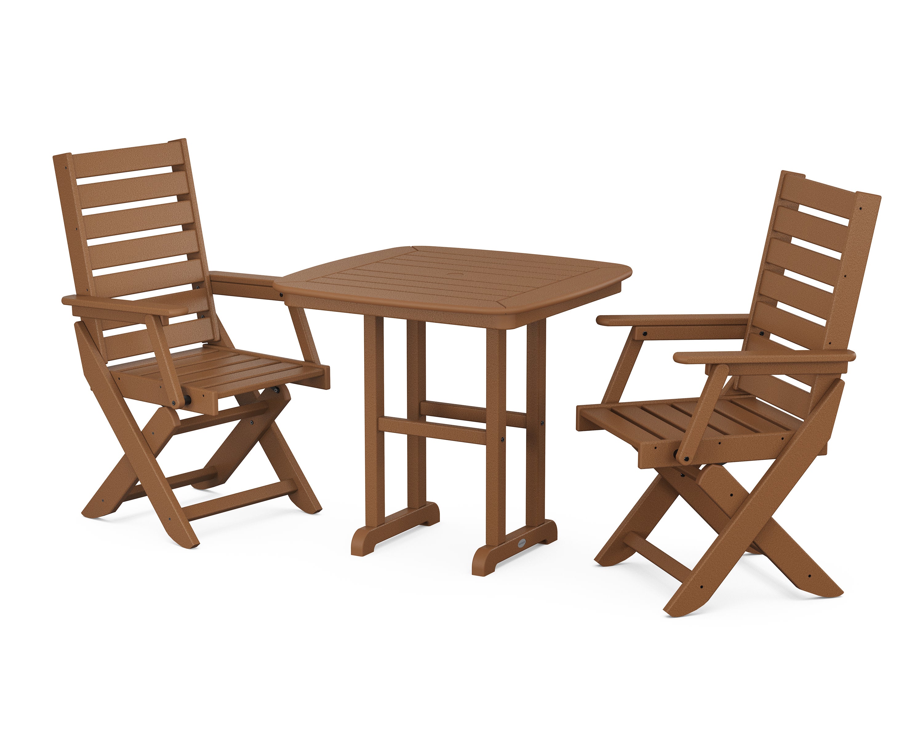 Captain Folding Chair 3-Piece Dining Set in Teak