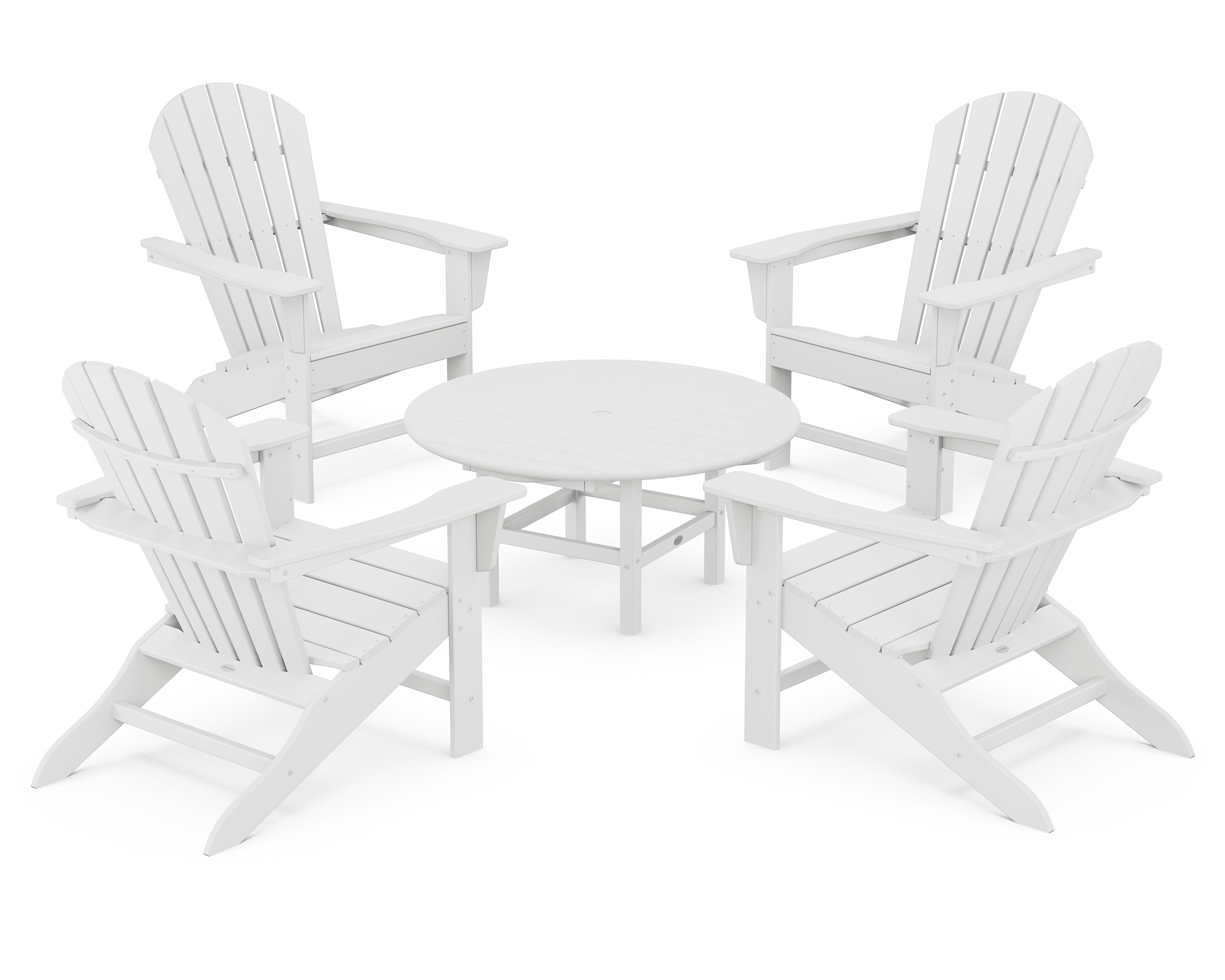 South Beach 5-Piece Conversation Group in White