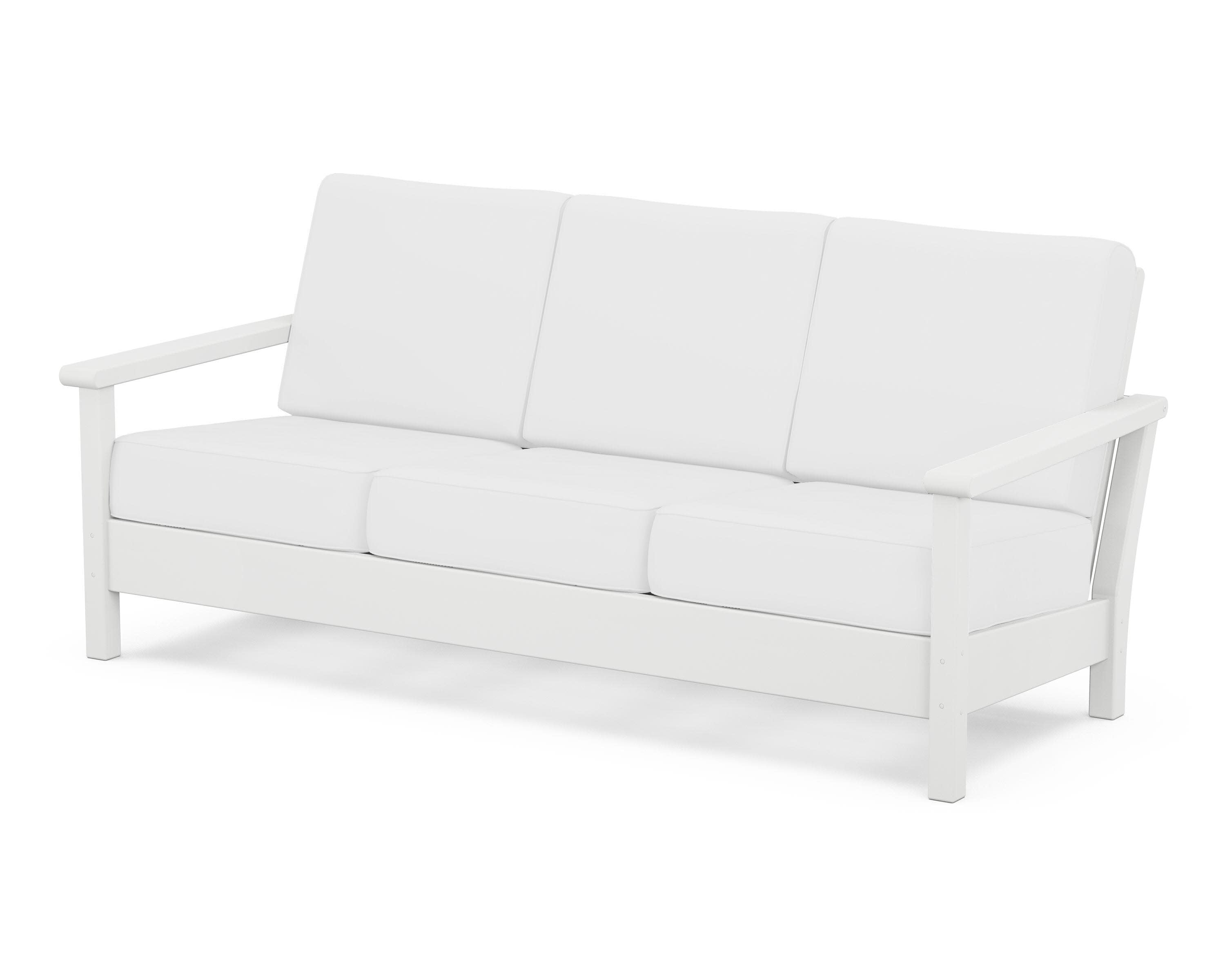 Harbour Deep Seating Sofa in White / Natural