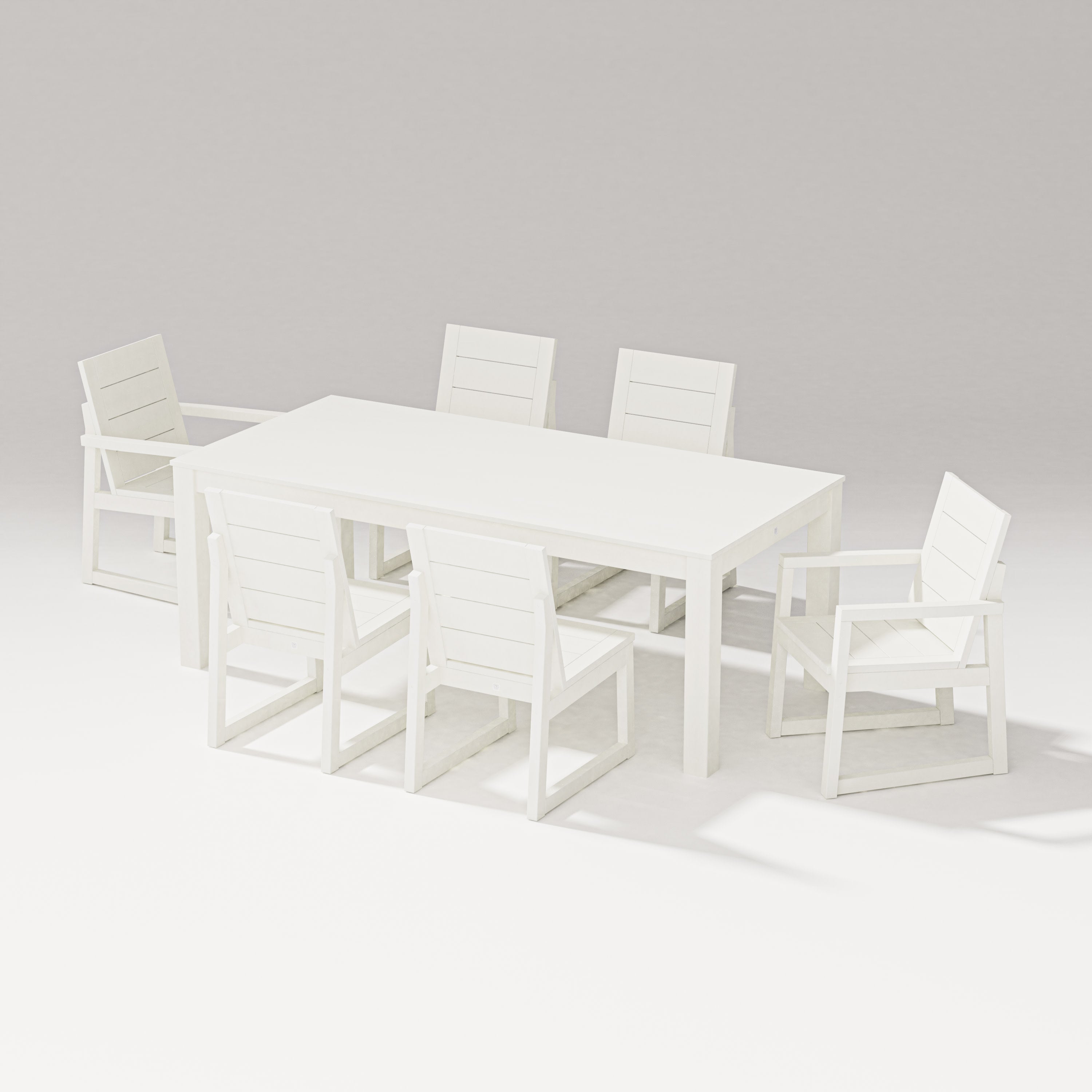 Elevate 7-Piece Parsons Table Dining Set in Vintage White