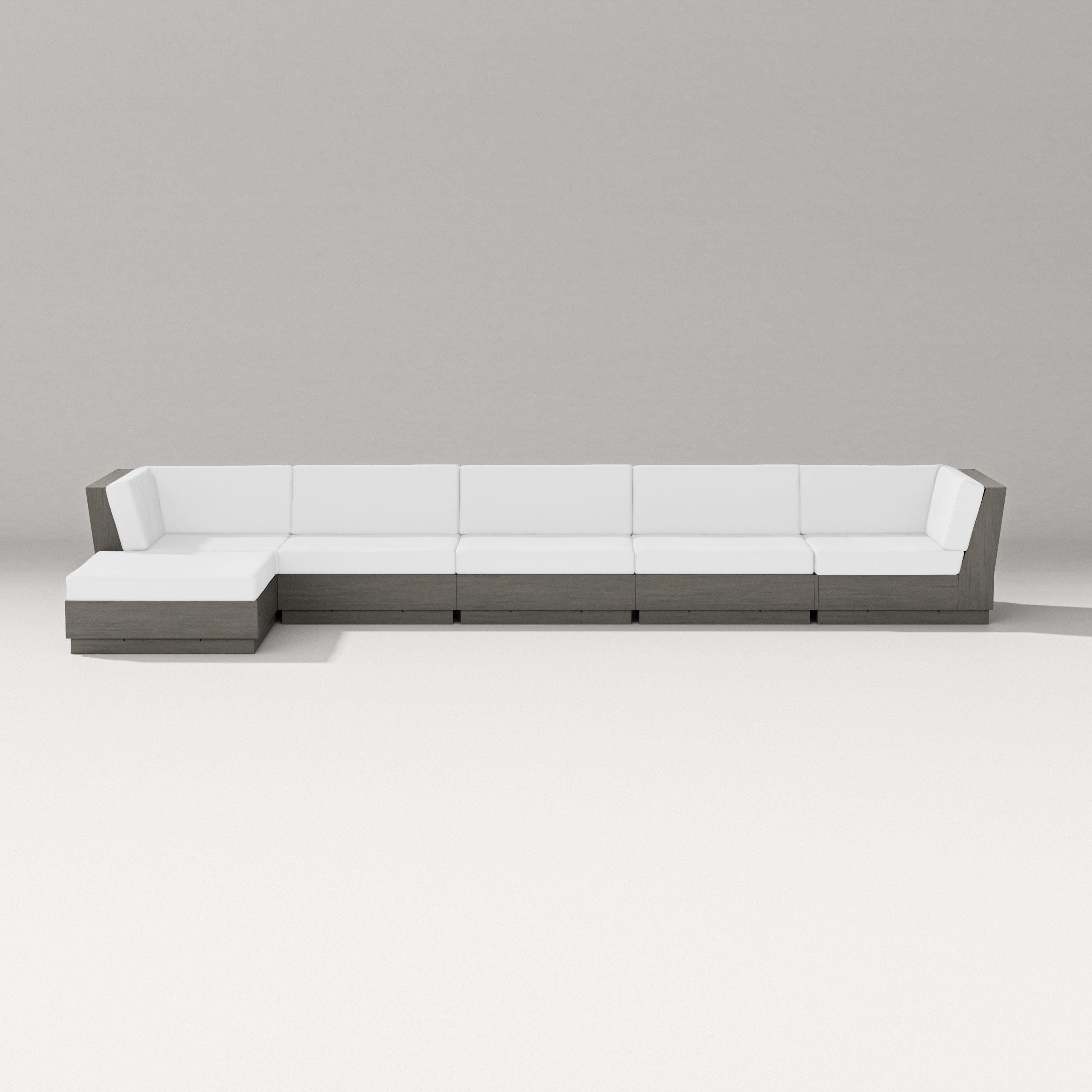 Elevate 6-Piece Chaise Sectional in Driftwood / Natural