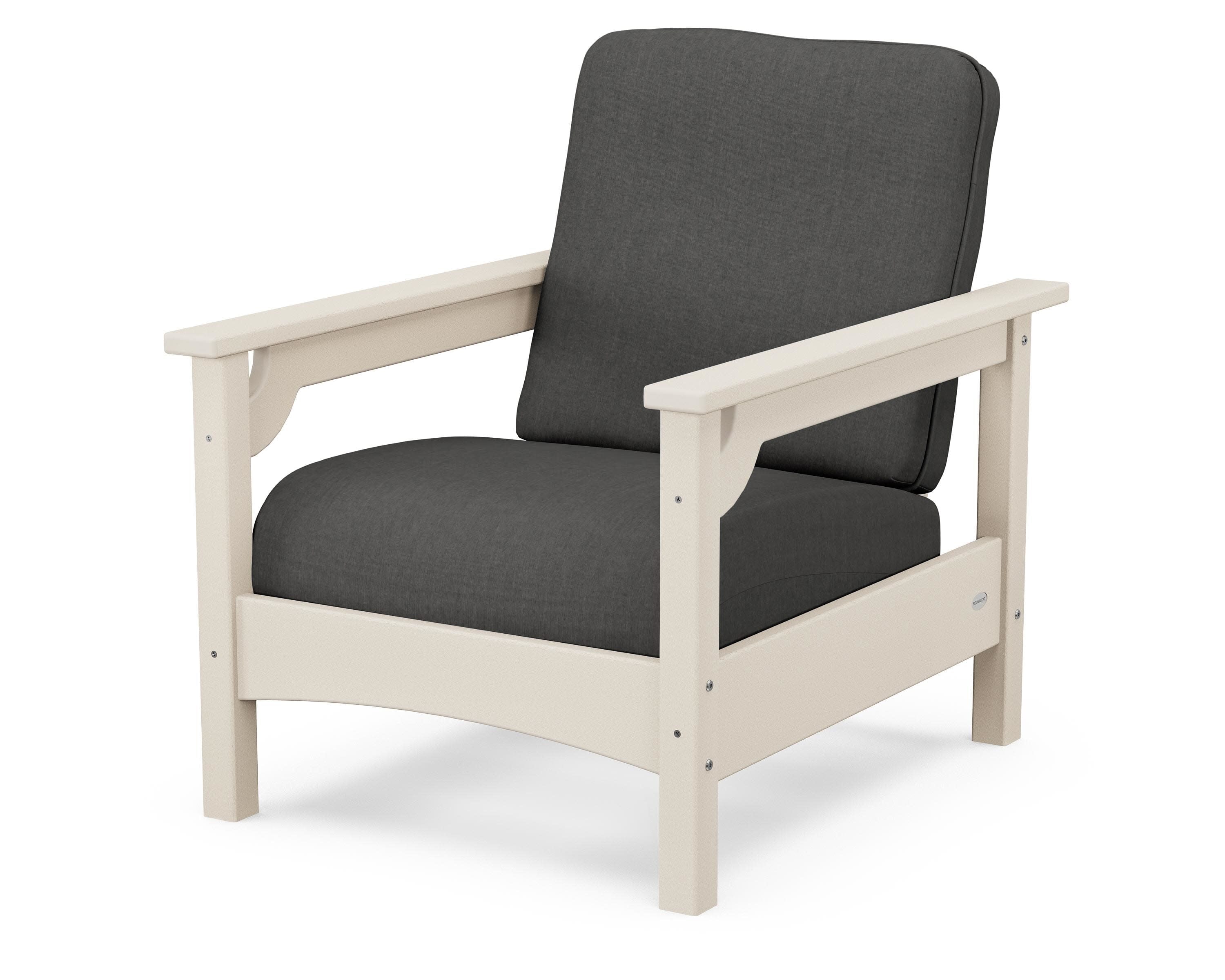 Club Chair in Sand / Spectrum Carbon