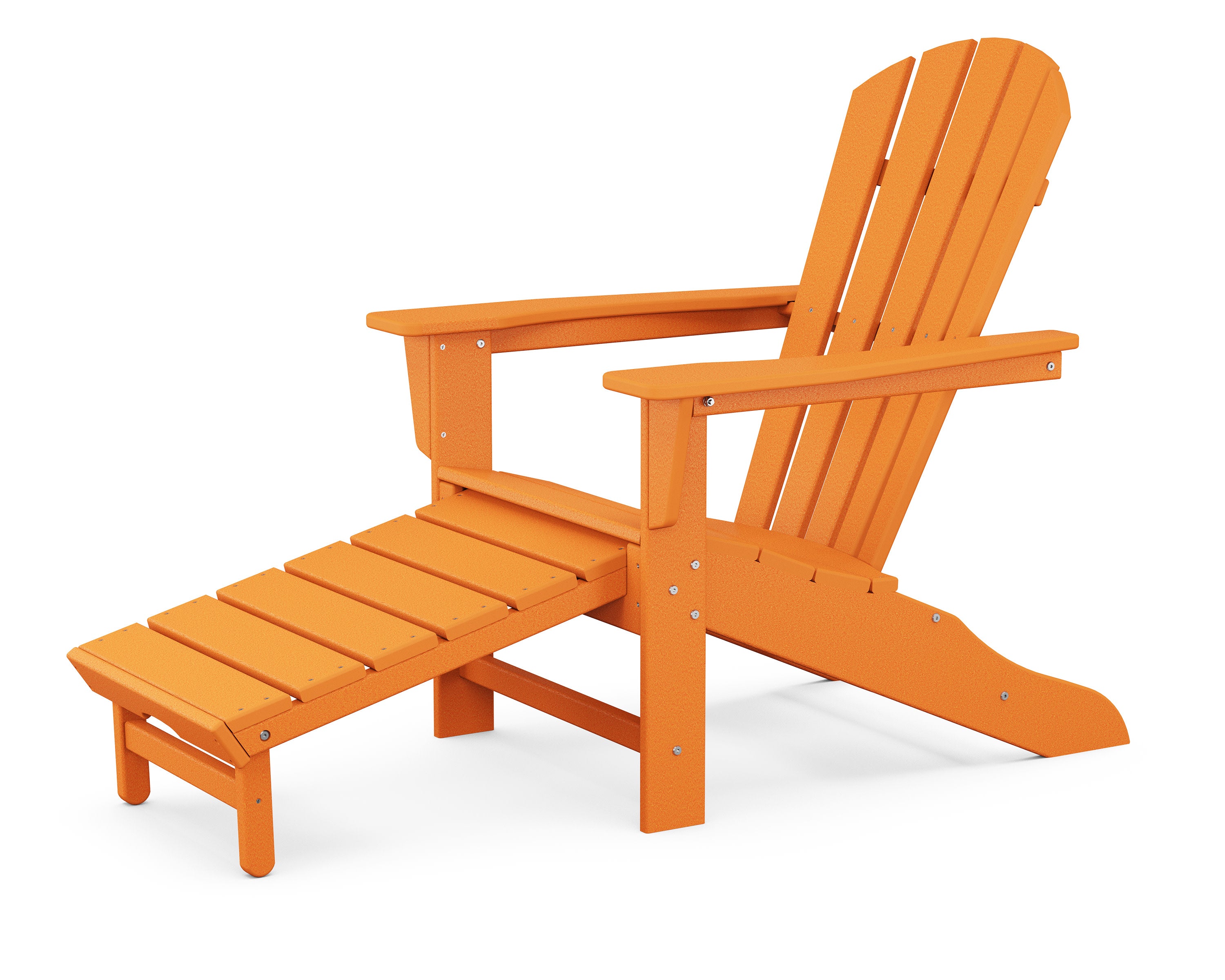 Palm Coast Ultimate Adirondack with Hideaway Ottoman in Tangerine