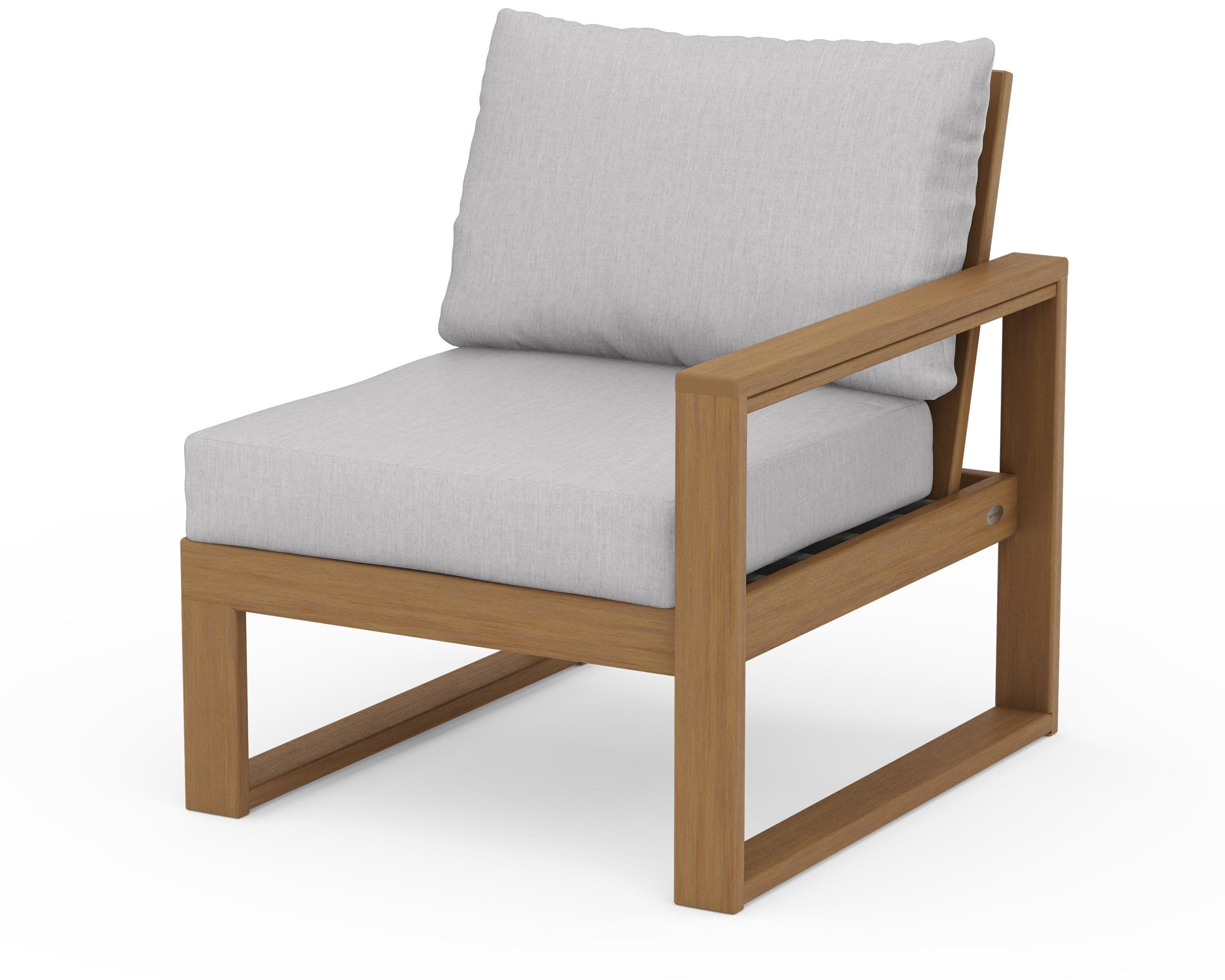 EDGE Modular Right Arm Chair in Natural / Granite
