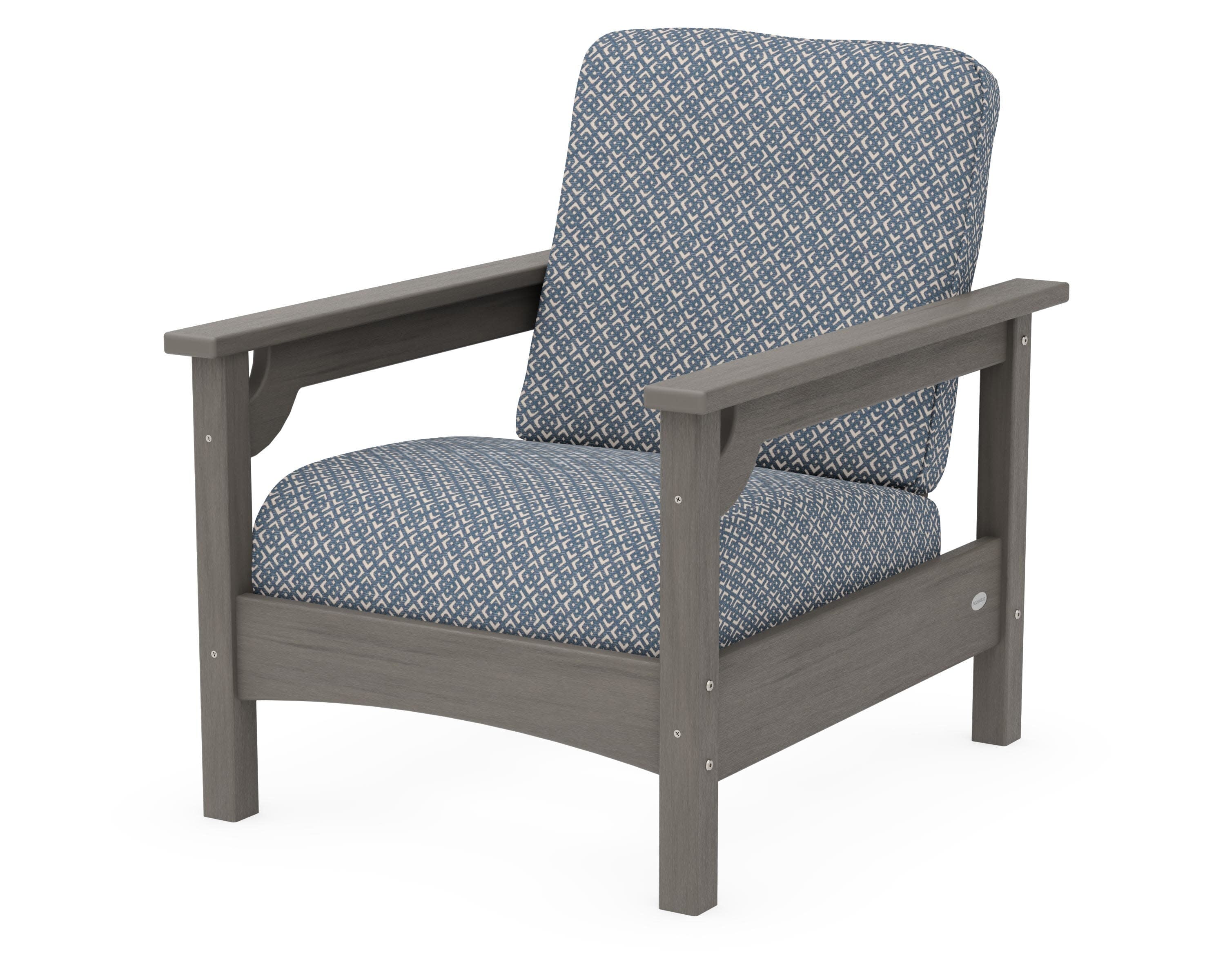 Club Chair in Driftwood / Hopscotch