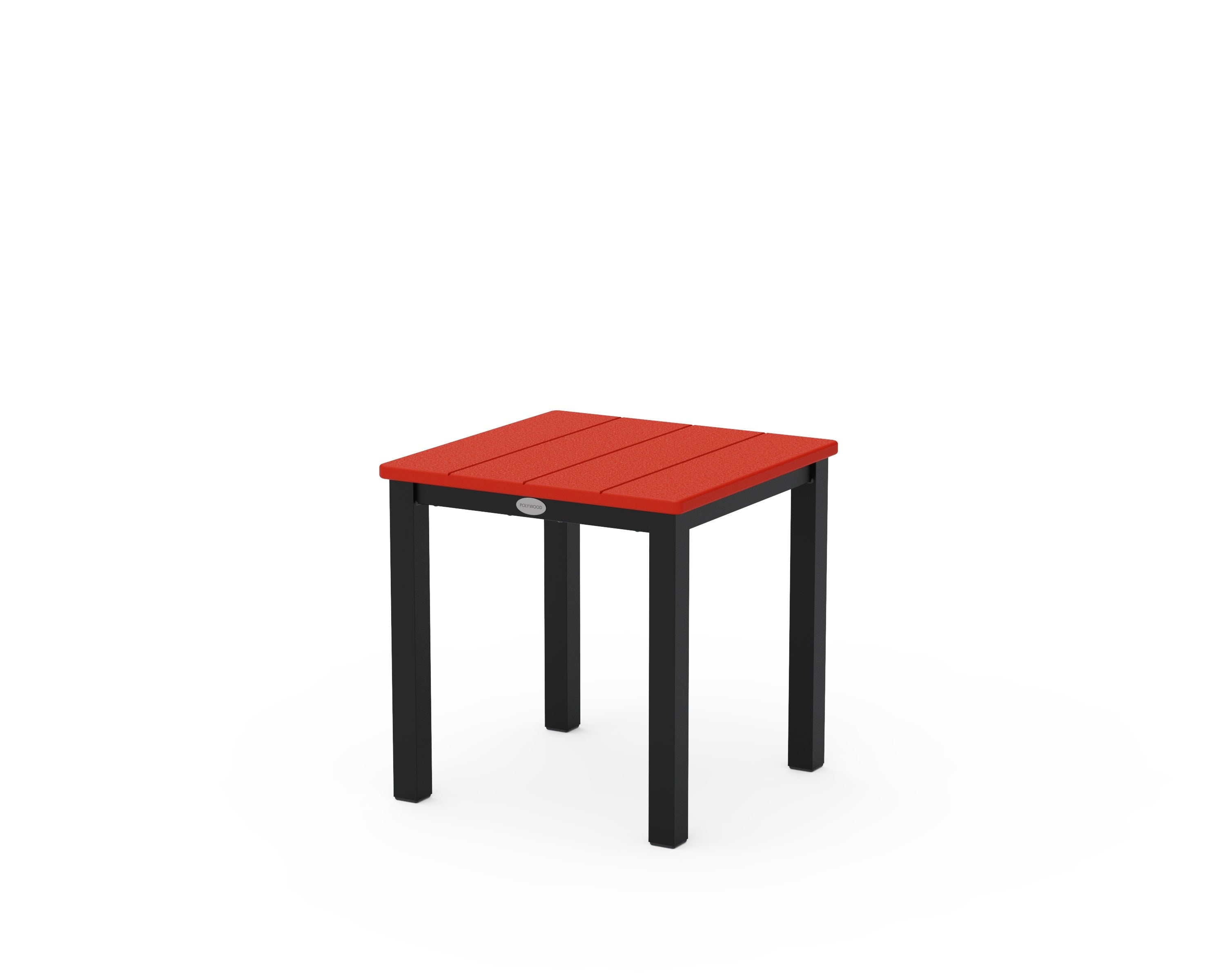 Main Street 18" Side Table in Black / Sunset Red