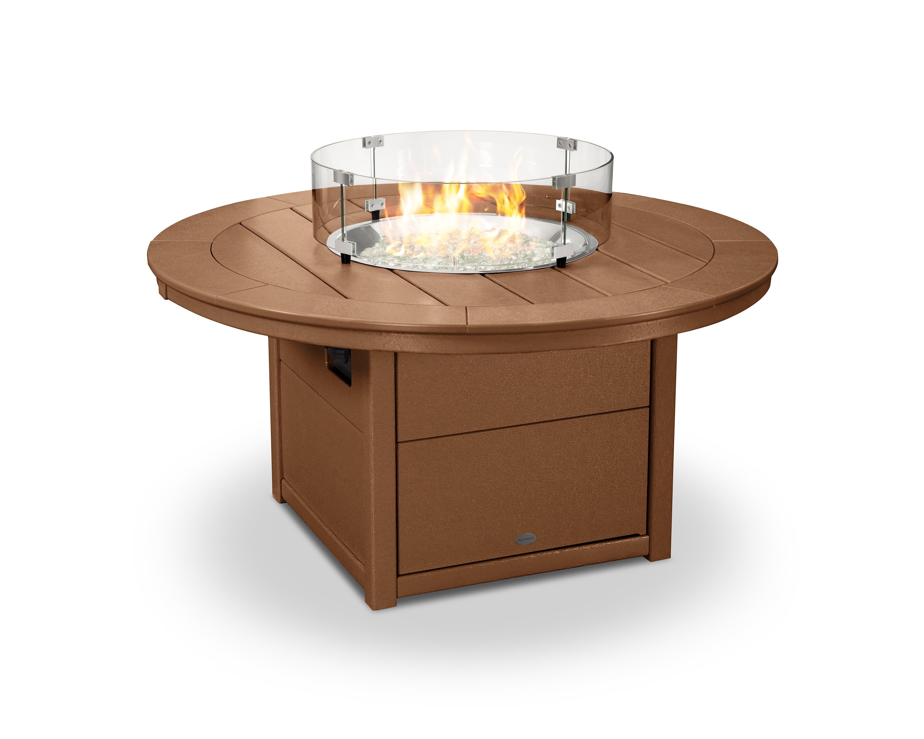 Round 48" Fire Pit Table in Teak