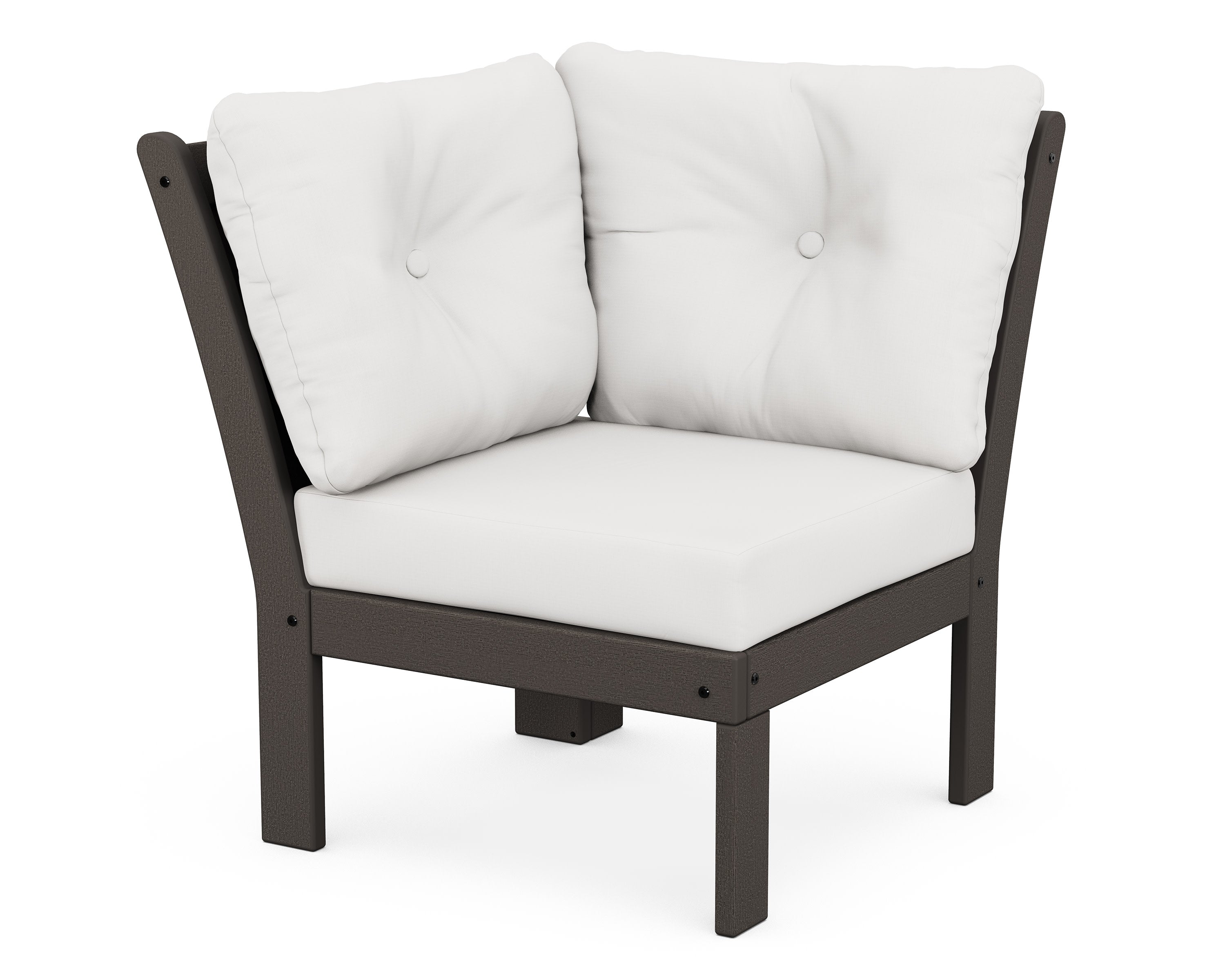 Vineyard Modular Corner Chair in Vintage Coffee / Natural Linen