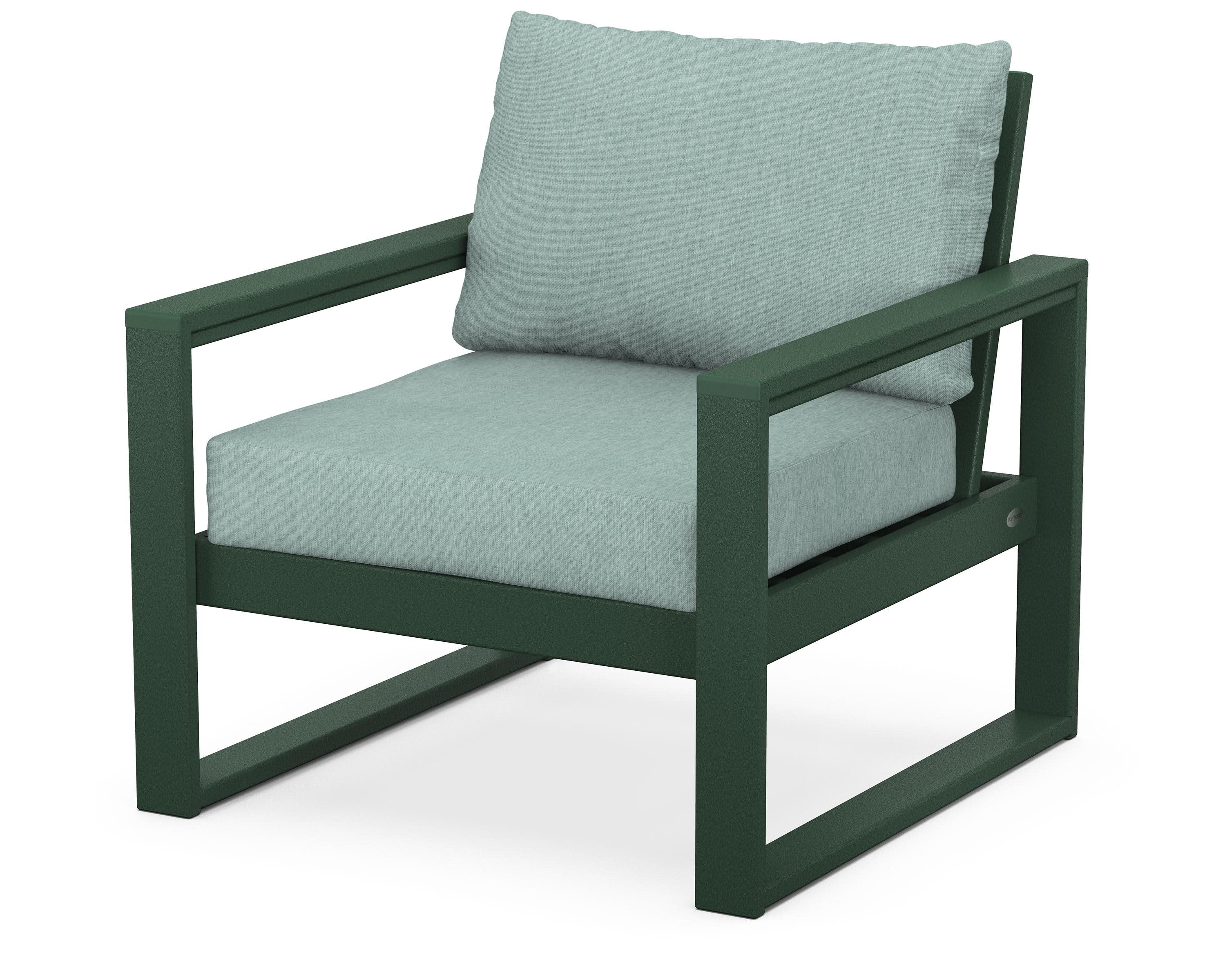EDGE Club Chair in Green / Glacier Spa