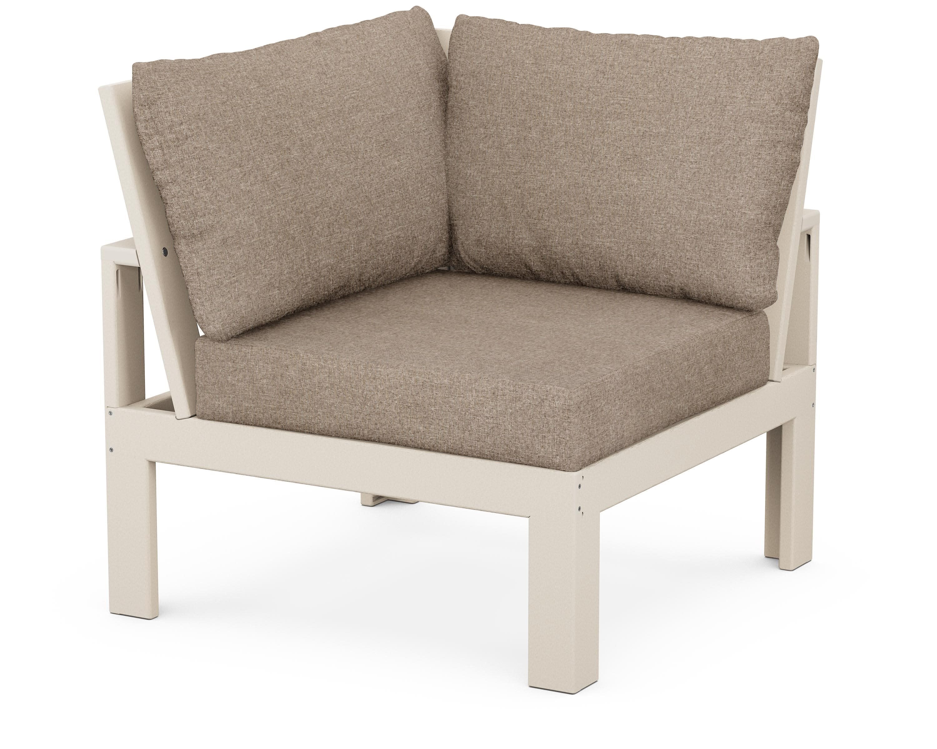 Modular Corner Chair in Sand / Spiced Burlap