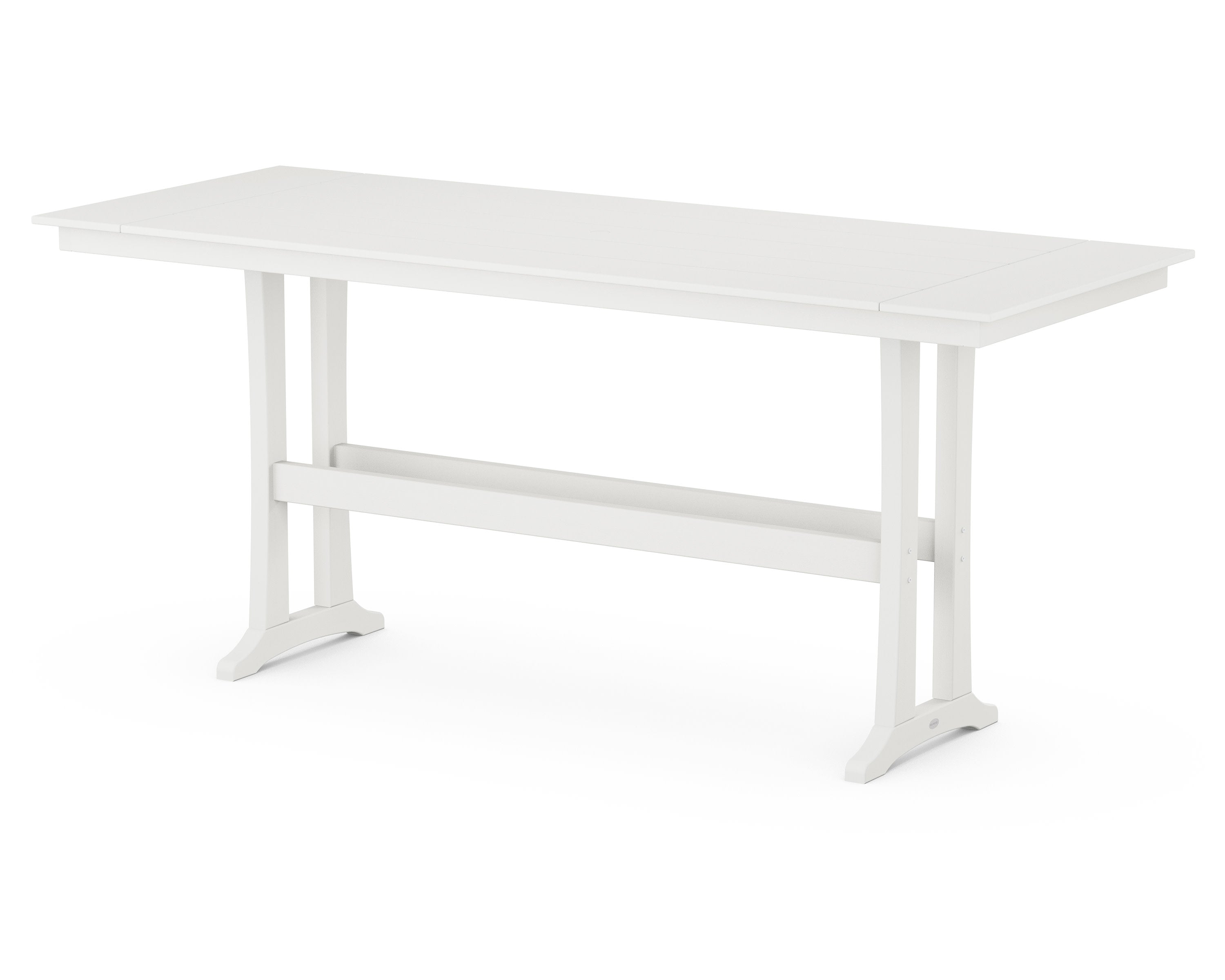 Farmhouse Trestle 38" x 96" Bar Table in Vintage White