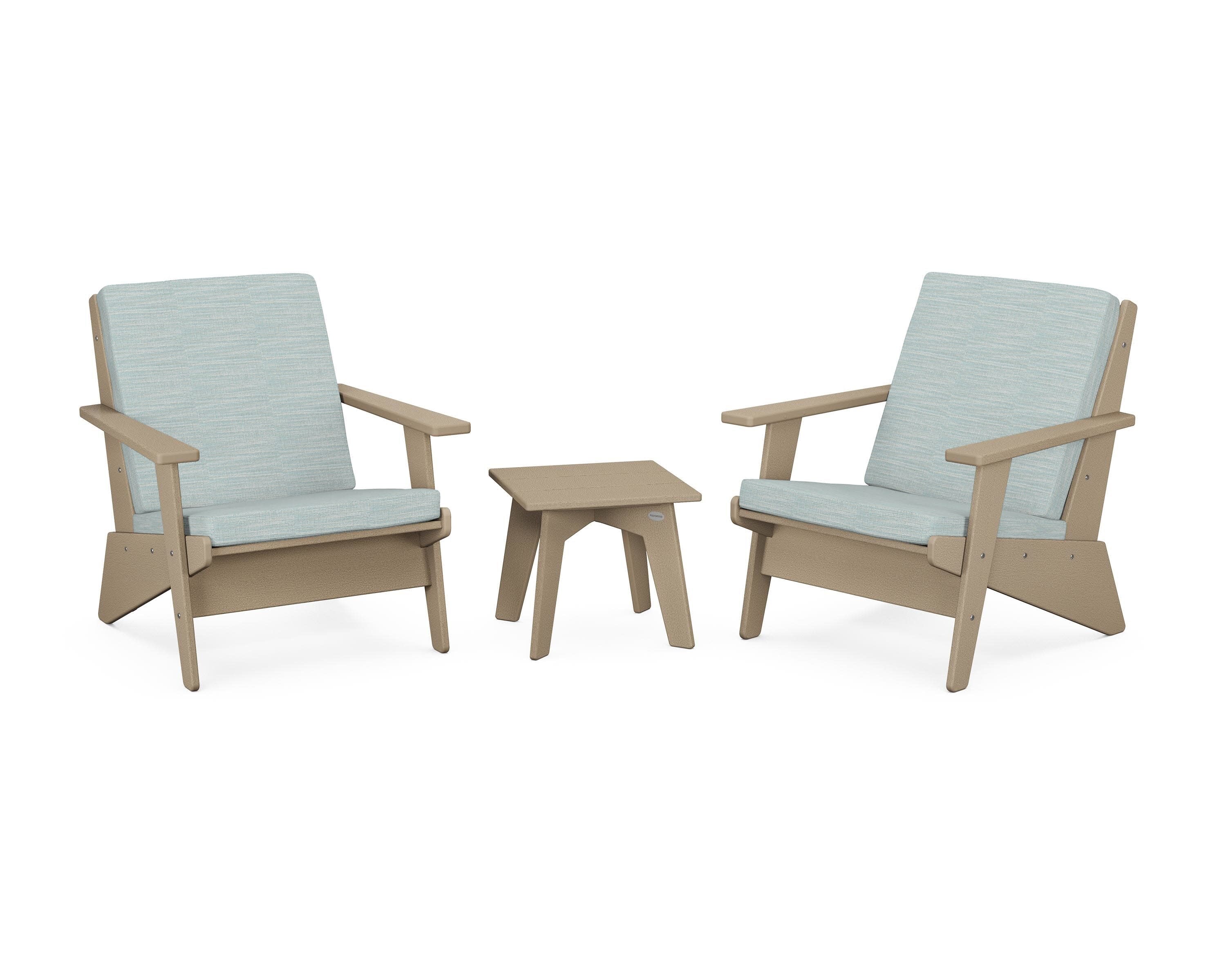 Riviera Modern Lounge 3-Piece Set in Vintage Sahara / Soothe Mist