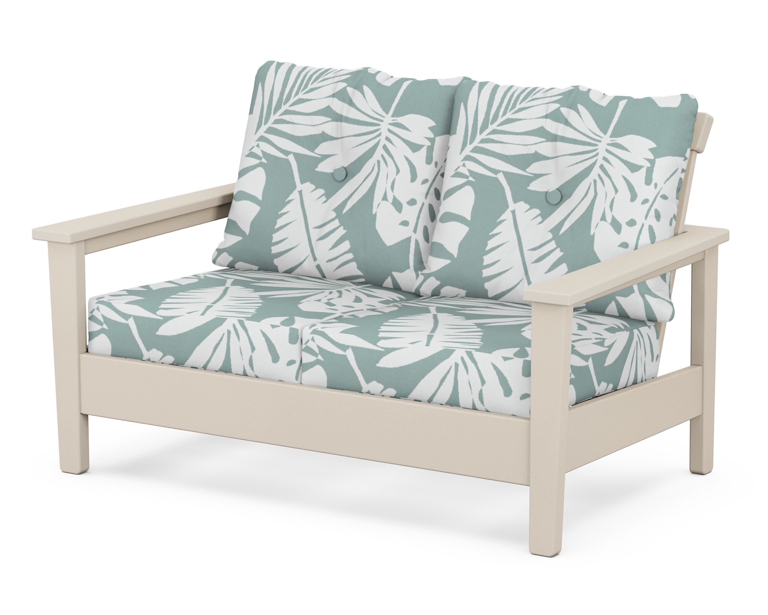 Prescott Deep Seating Loveseat in Sand / Leaf Glacier Spa
