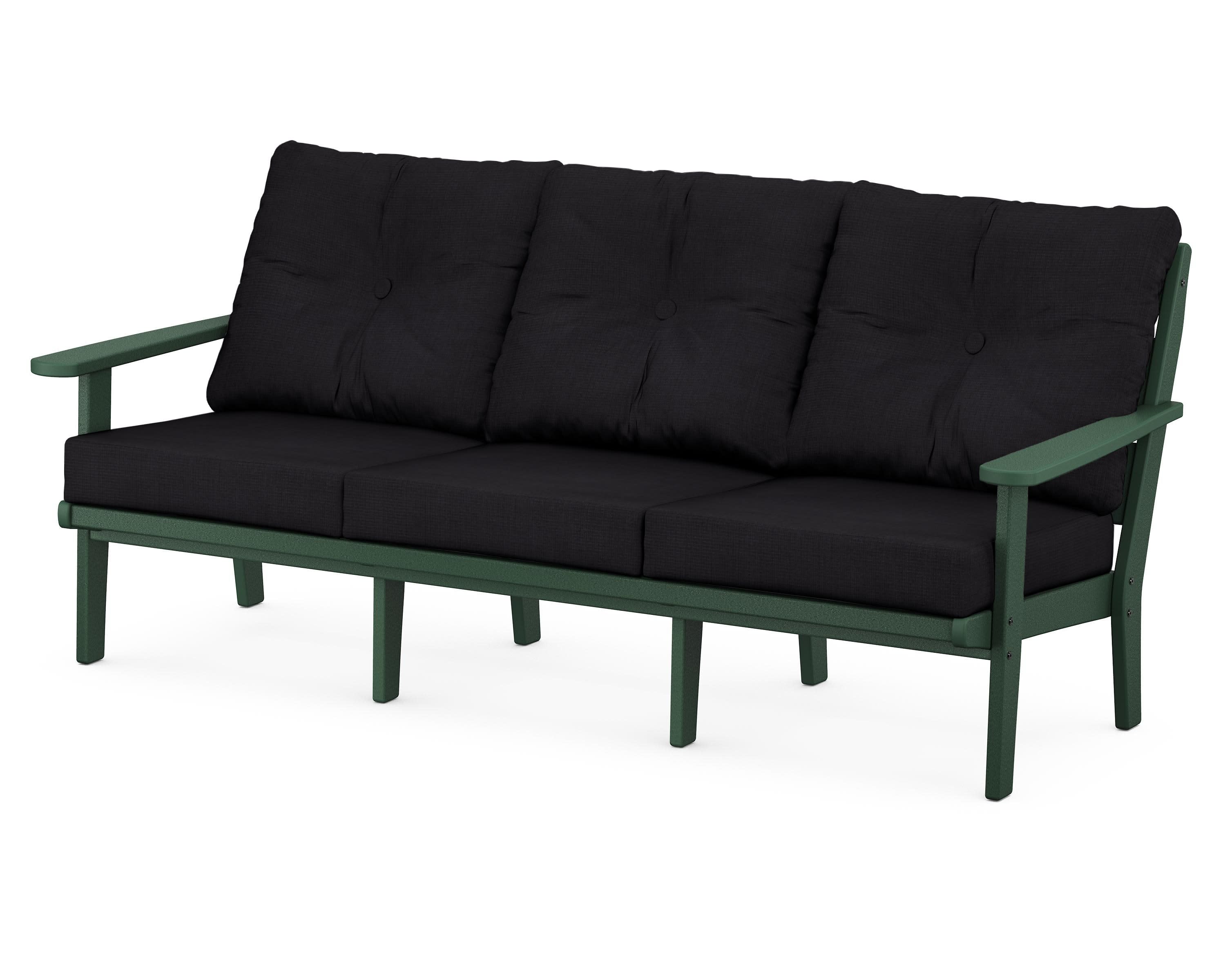 Lakeside Deep Seating Sofa in Green / Midnight Linen