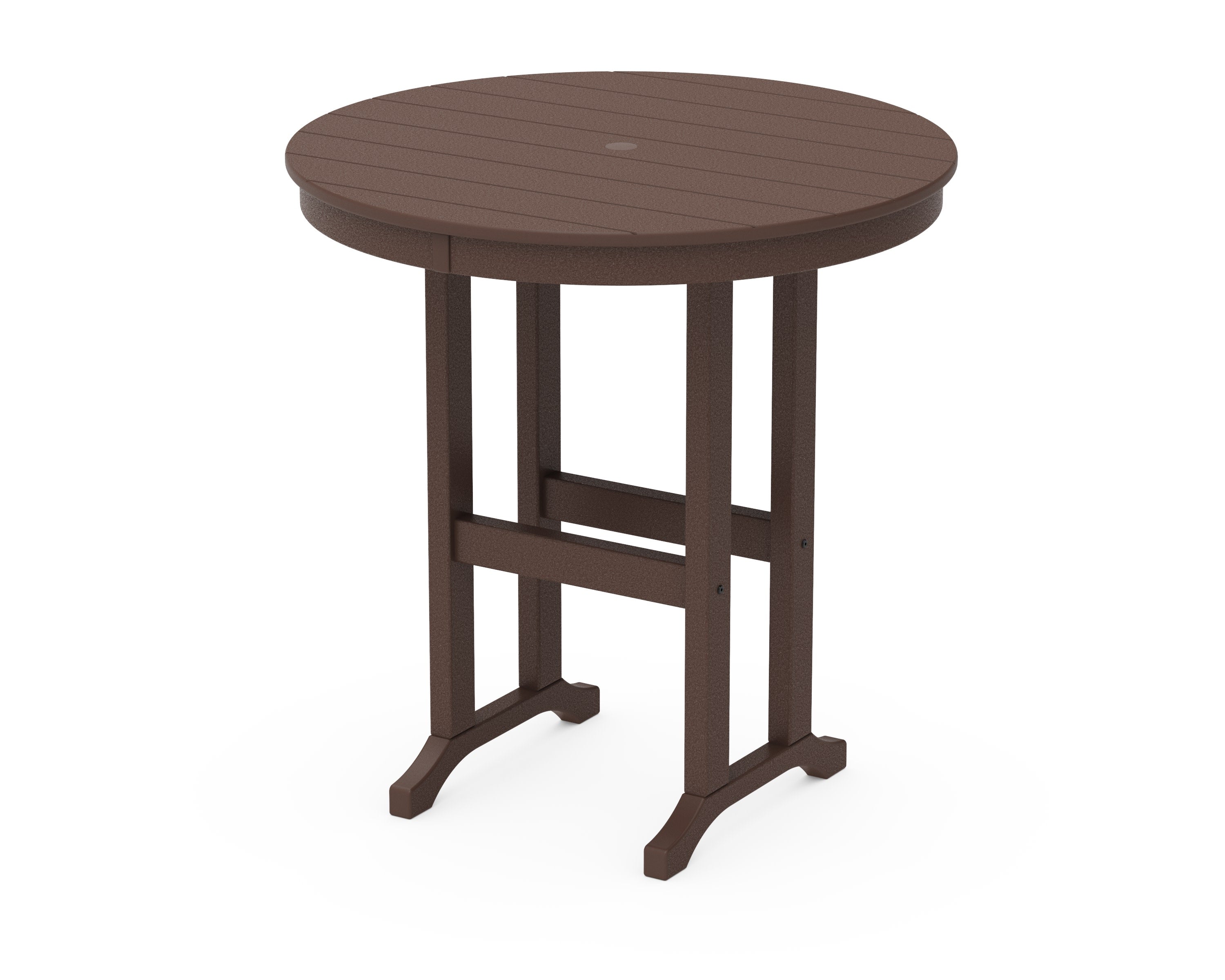 36" Round Farmhouse Counter Table in Mahogany