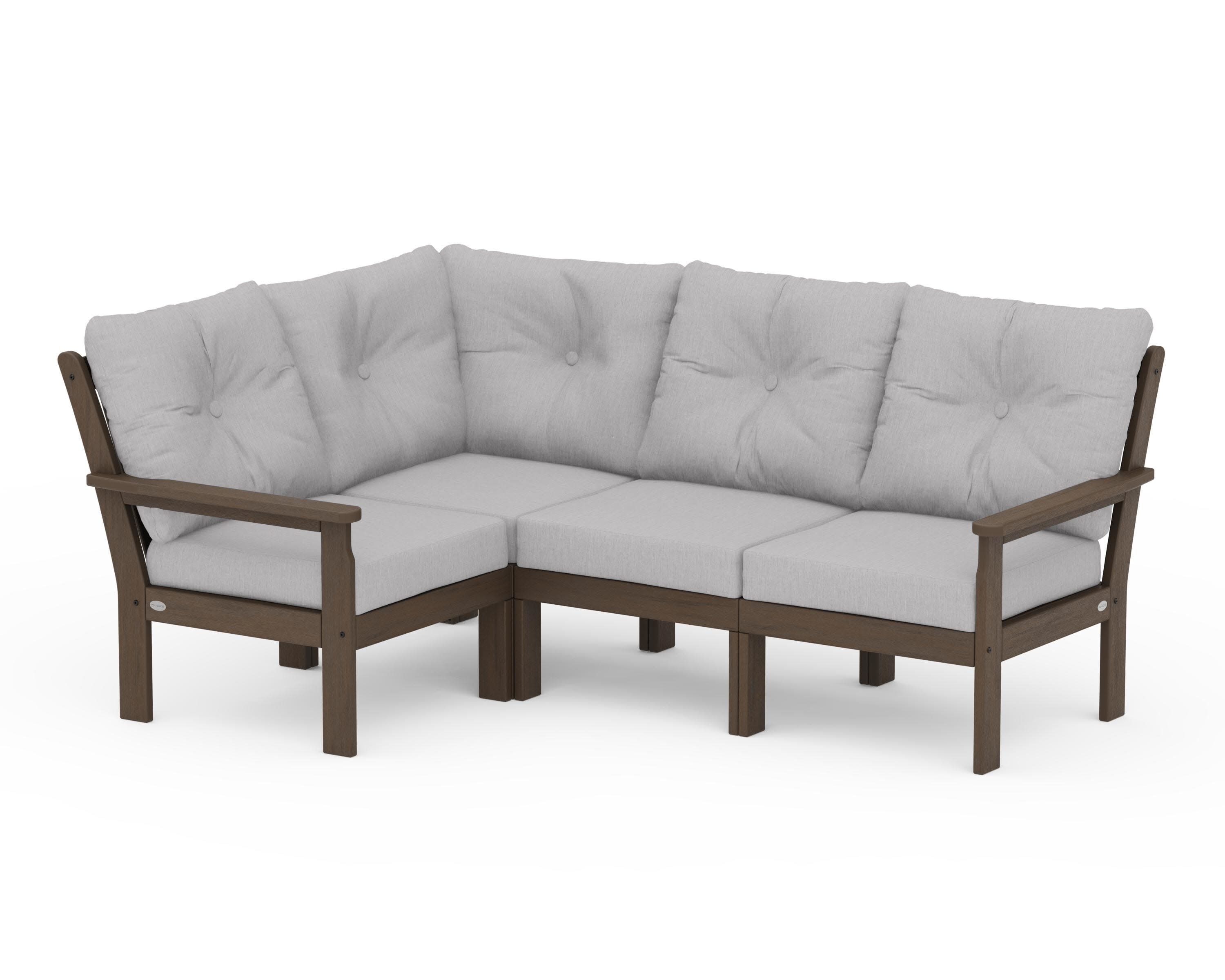 Vineyard 4-Piece Sectional in Kona / Granite