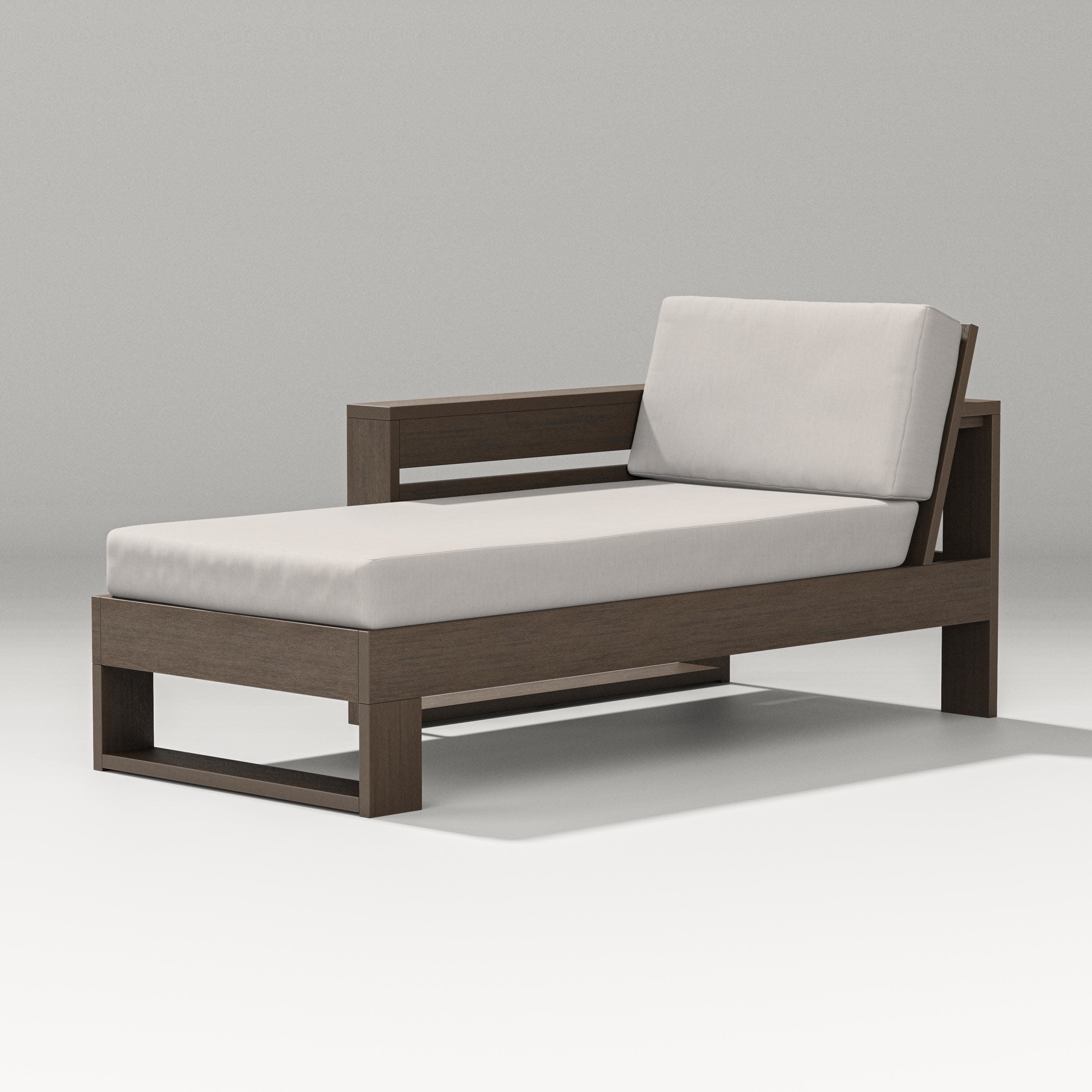 Latitude Modular Left Arm Chaise in Kona / Cast Ash