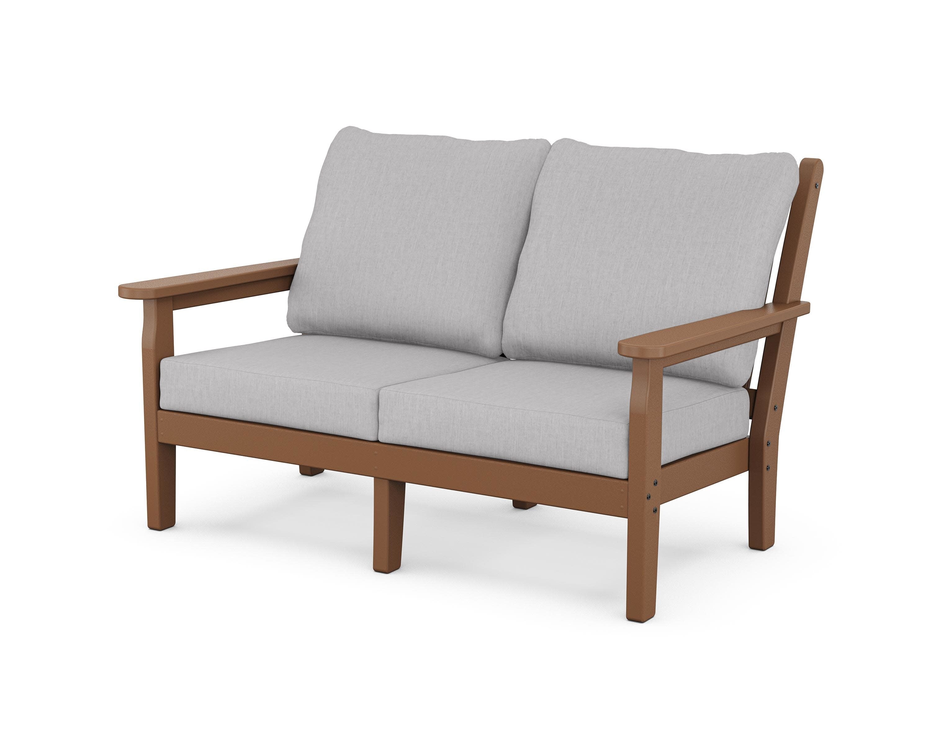 Chippendale Deep Seating Loveseat in Teak / Granite