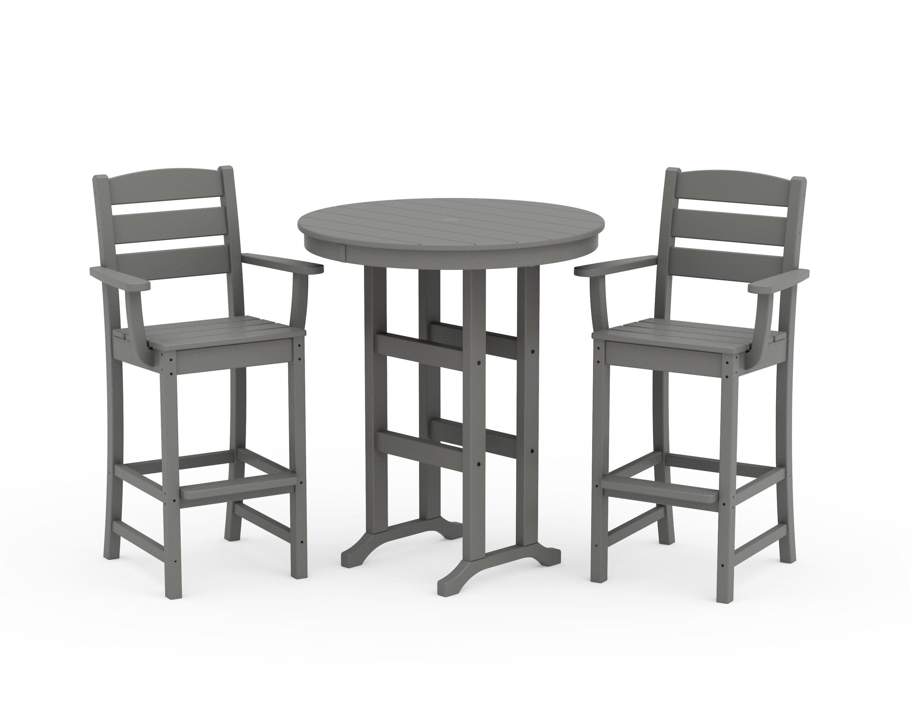 Lakeside 3-Piece Round Bar Arm Chair Set