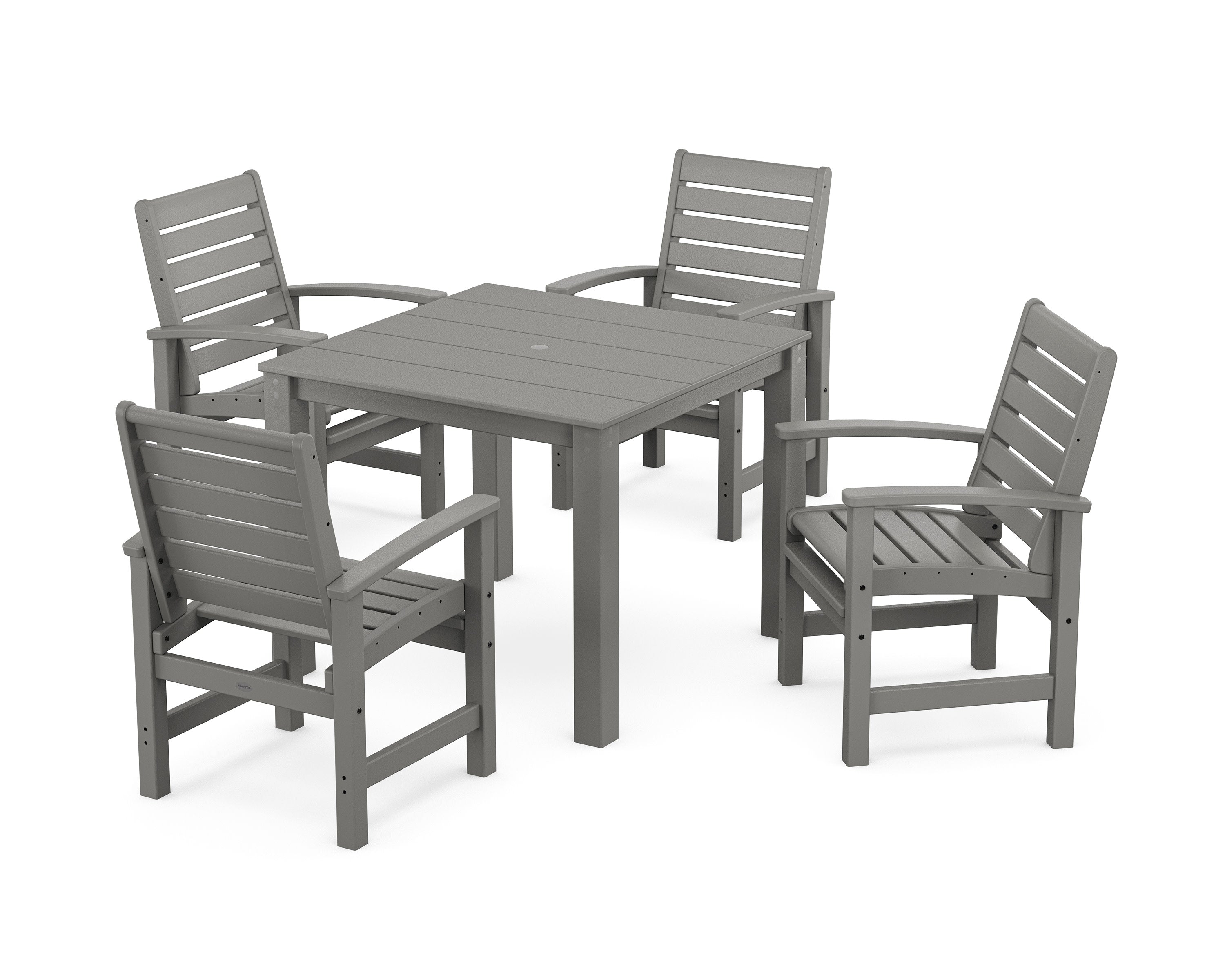 Signature 5-Piece Parsons Dining Set in Slate Grey