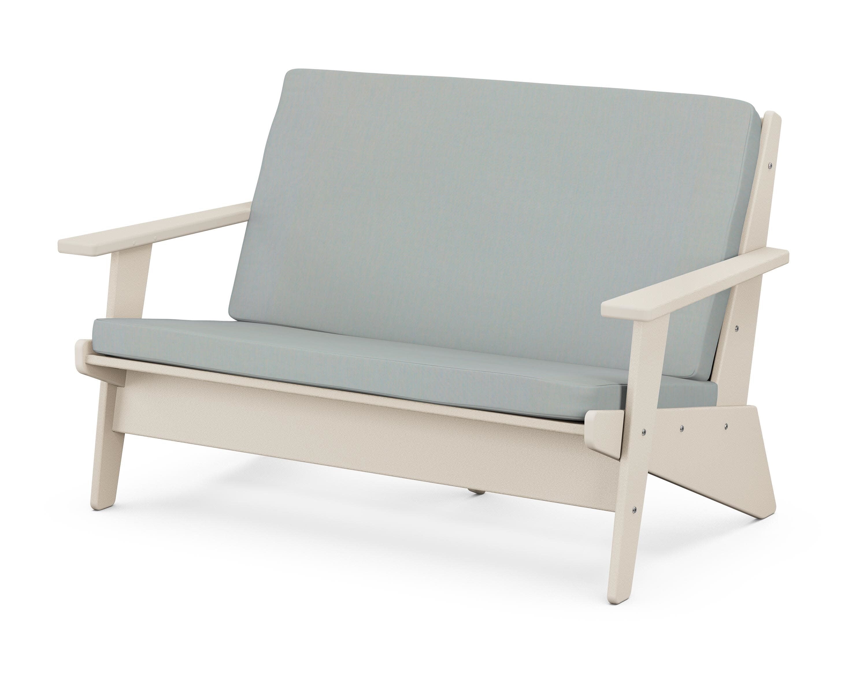 Riviera Modern Lounge Loveseat in Sand / Spa