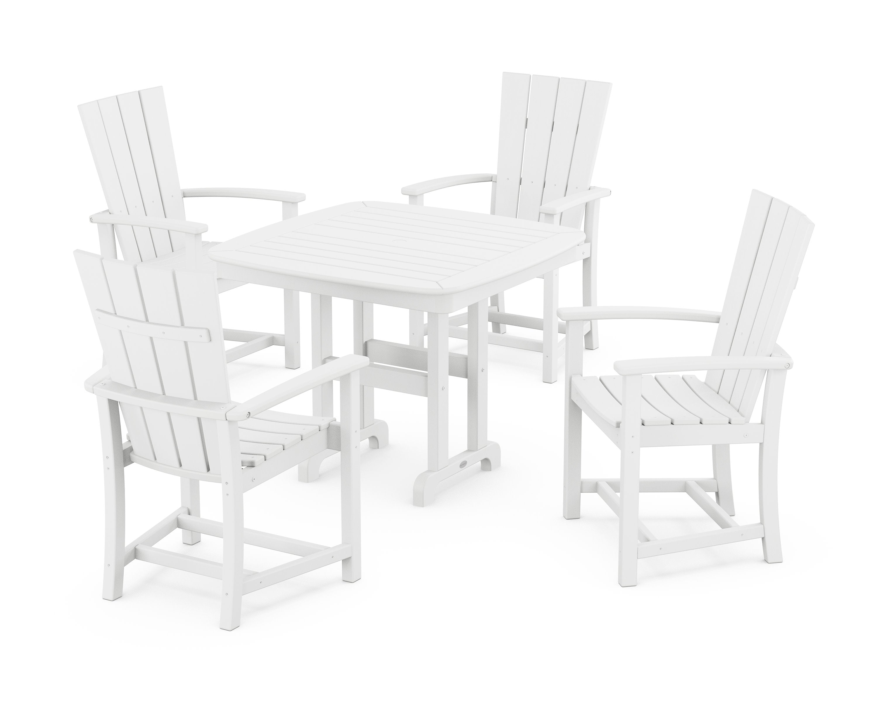 Quattro 5-Piece Dining Set in White