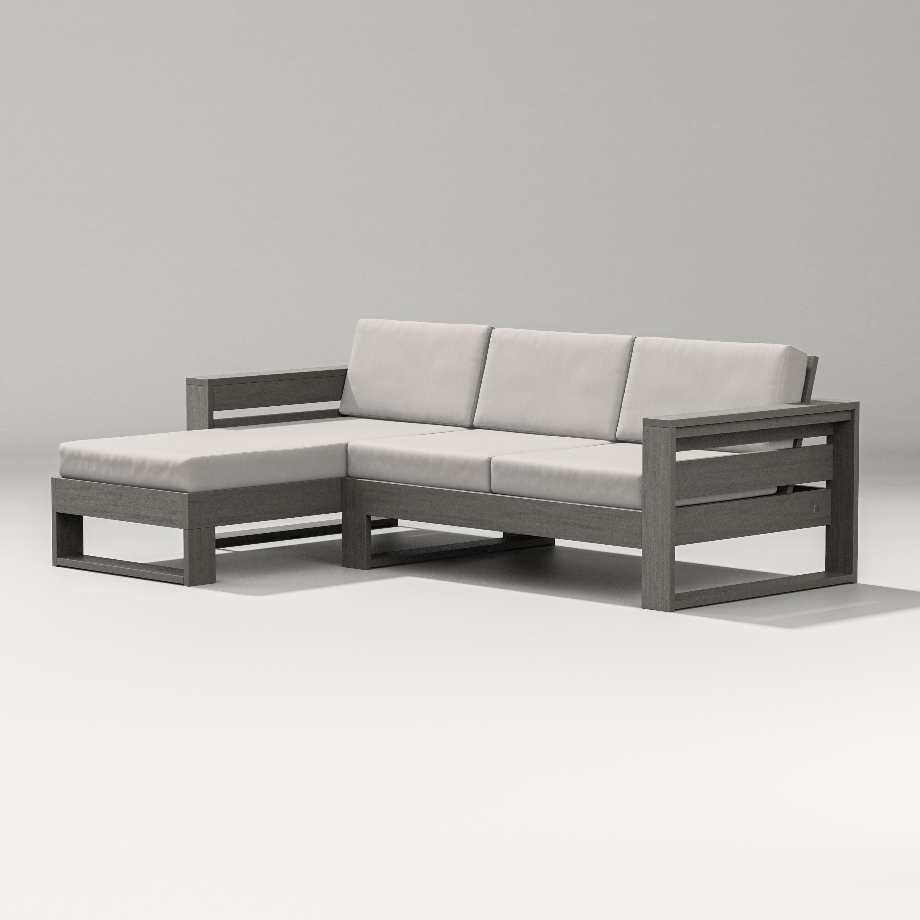 Latitude Left Chaise Sectional in Driftwood / Cast Ash