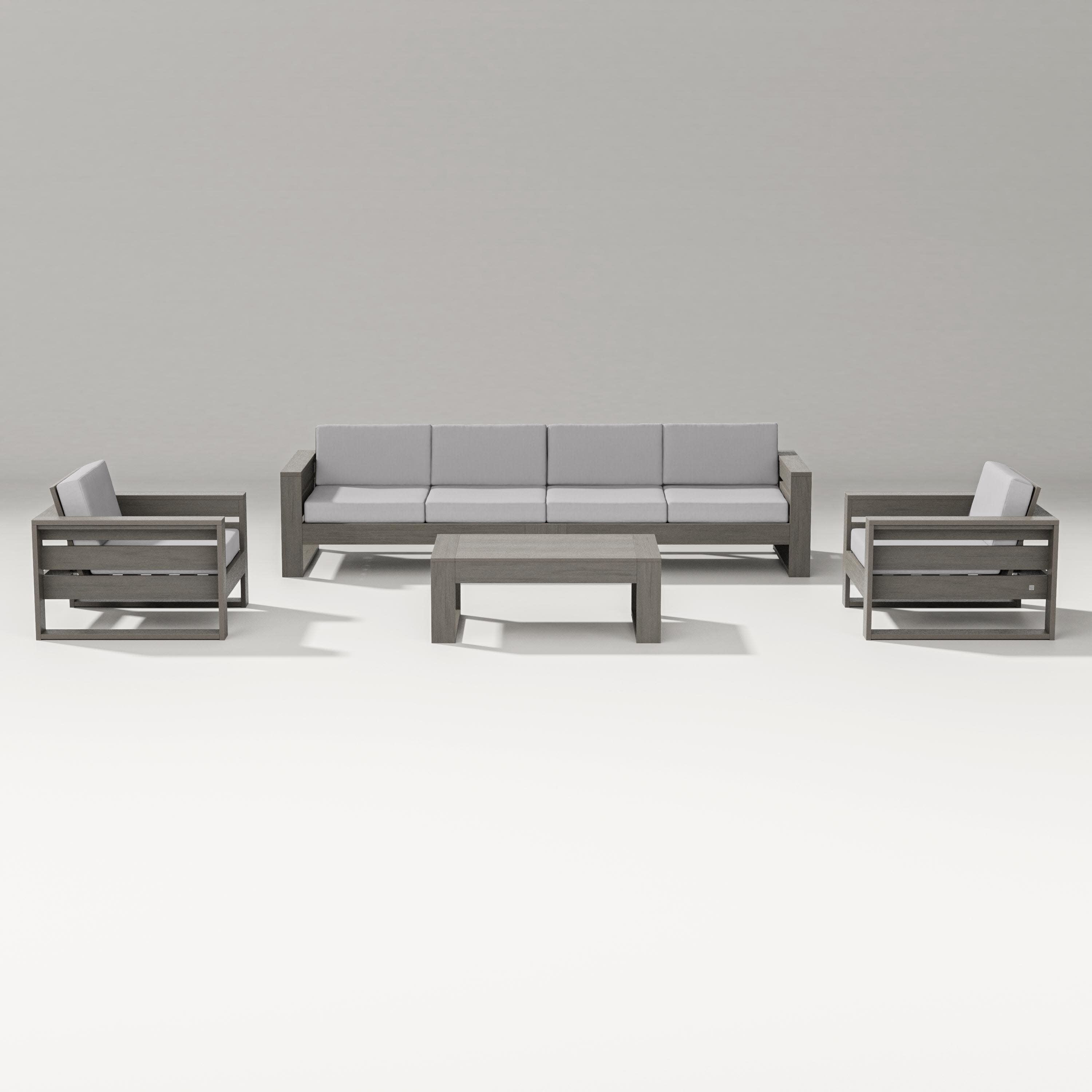 Latitude 5-Piece Lounge Sofa Set in Driftwood / Granite