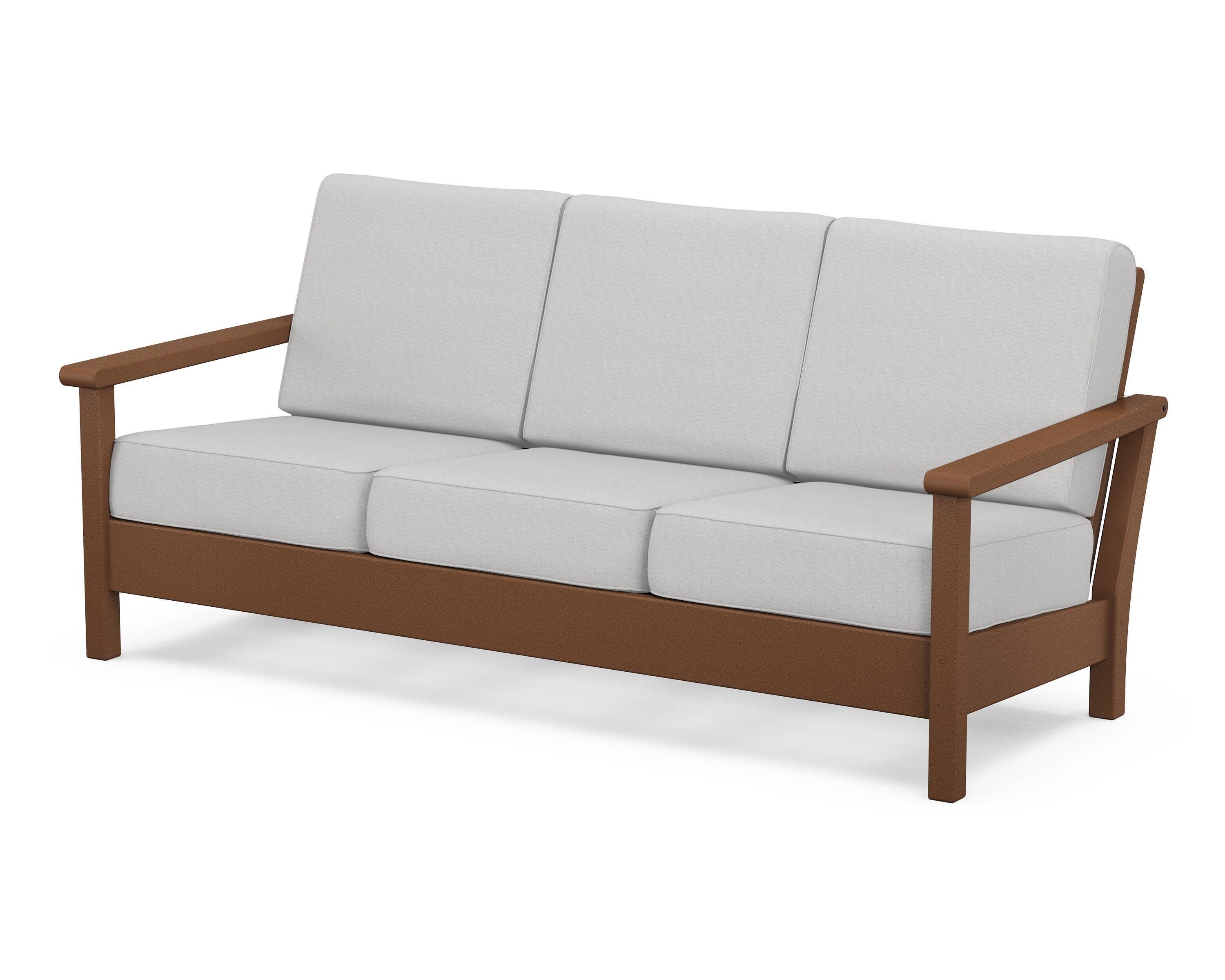 Harbour Deep Seating Sofa in Teak / Diamond in the Rough
