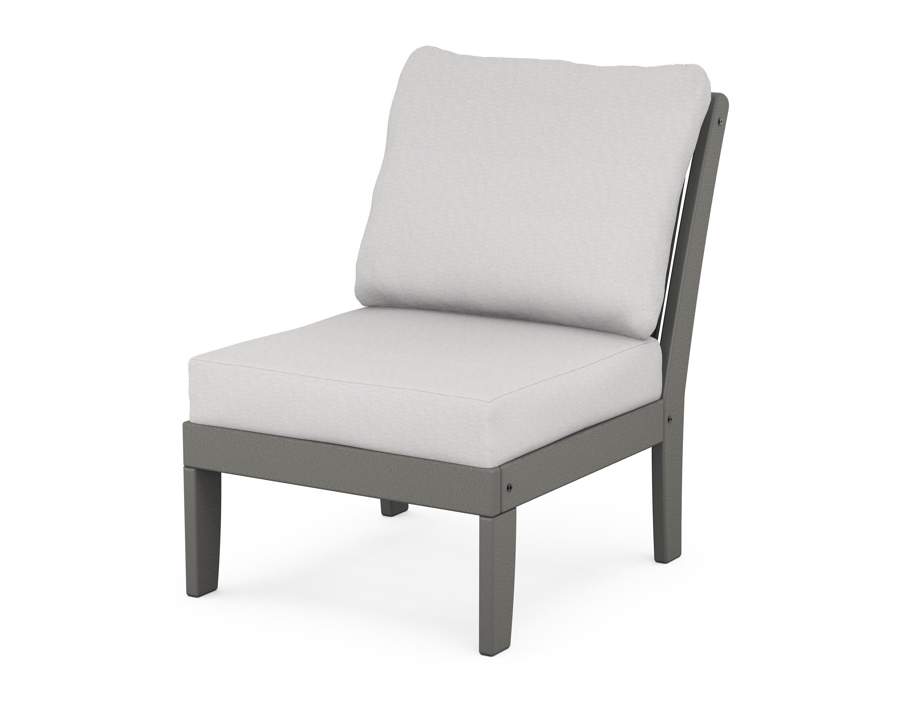 Braxton Modular Armless Chair in Slate Grey / Diamond in the Rough