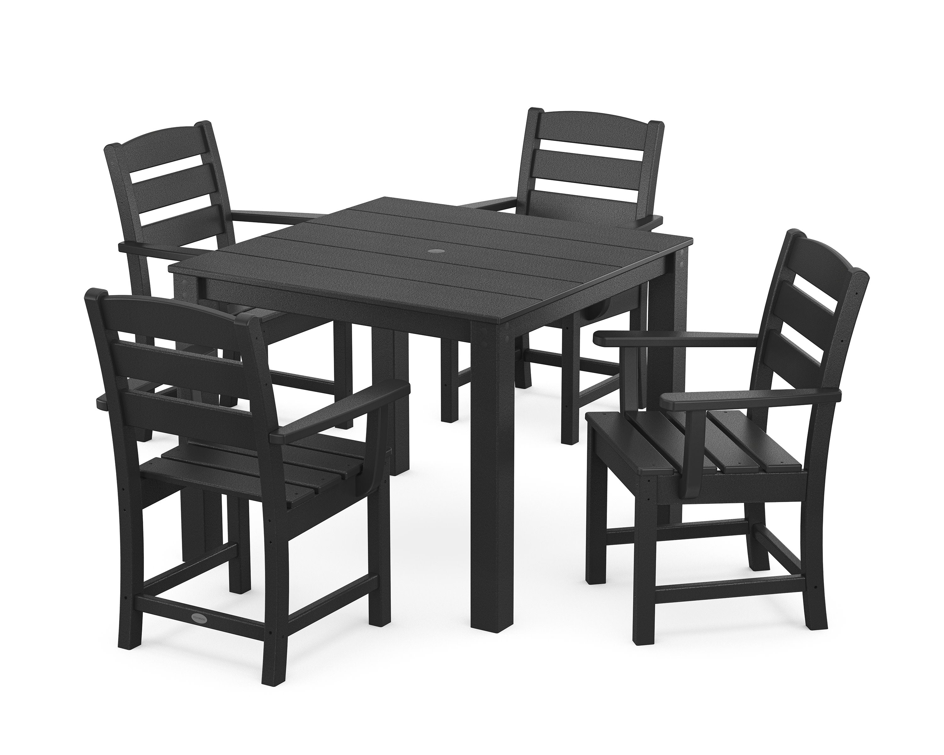 Lakeside 5-Piece Parsons Dining Set in Black
