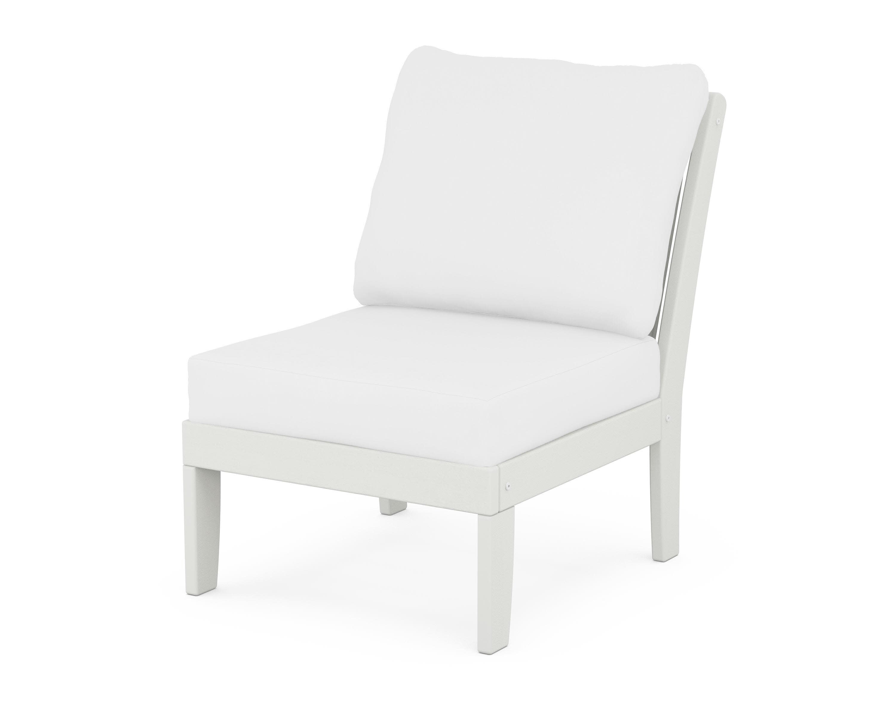 Braxton Modular Armless Chair in Vintage White / Natural