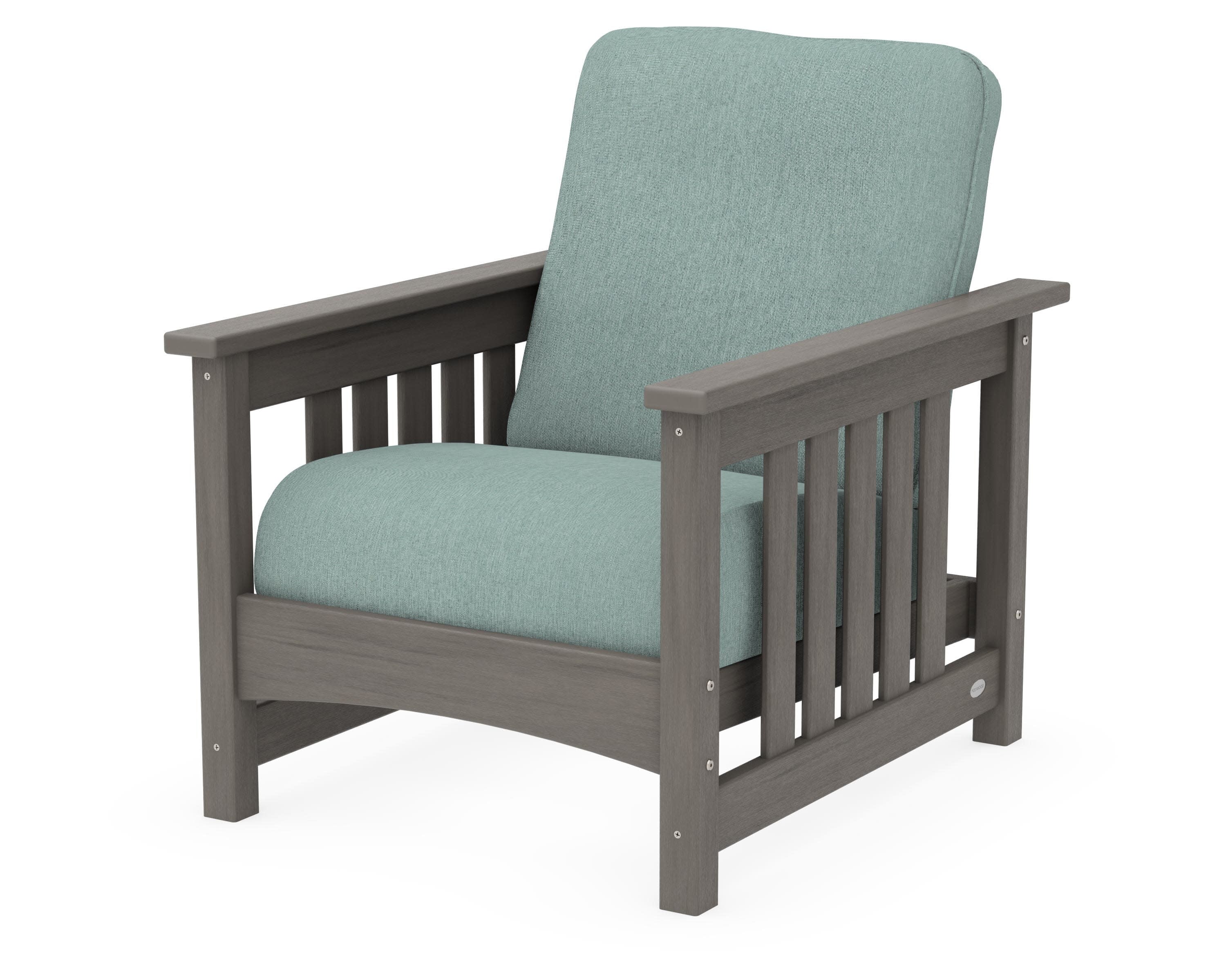 Club Mission Chair in Driftwood / Glacier Spa