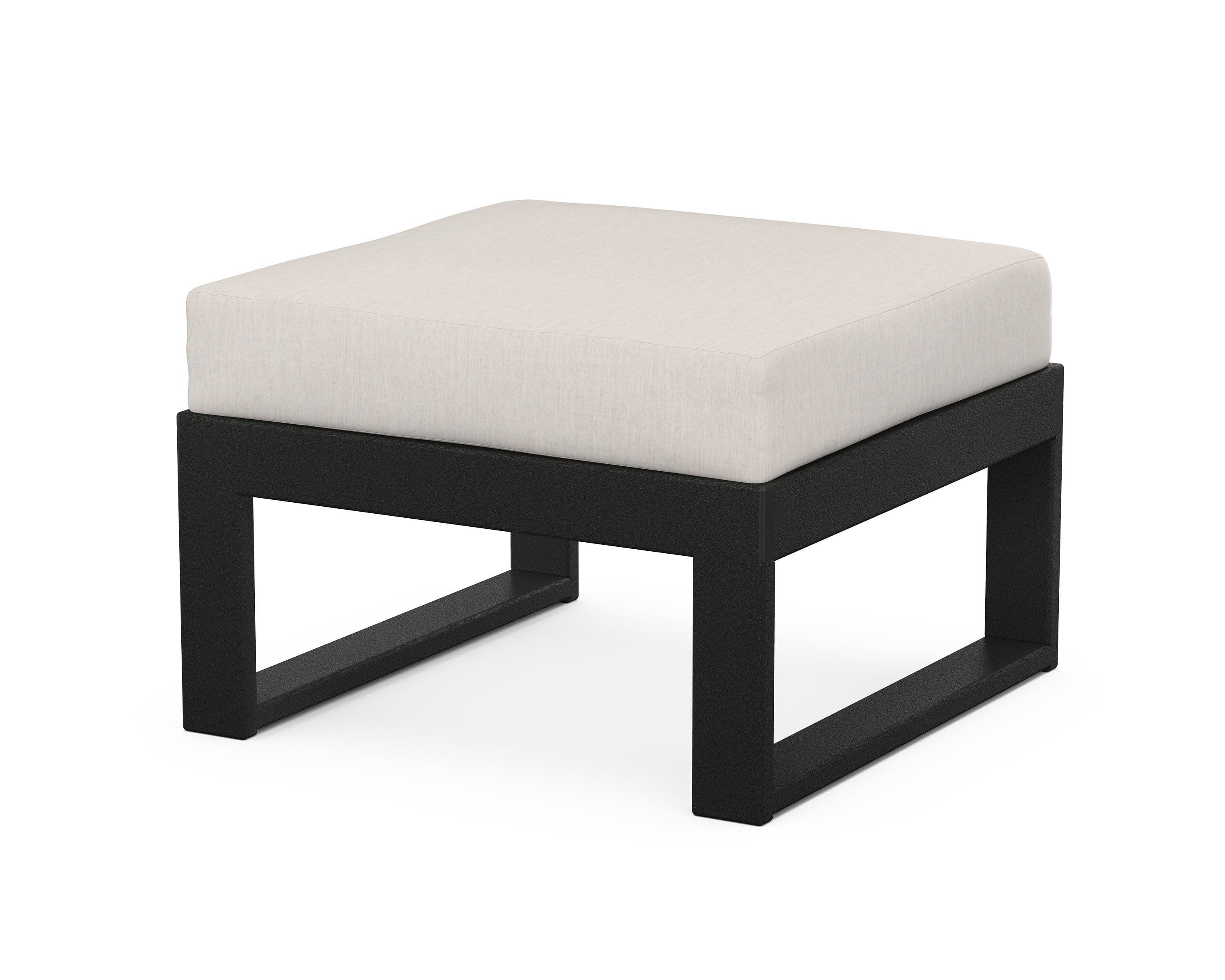 Modular Ottoman - Modern in Black / Cast Ash