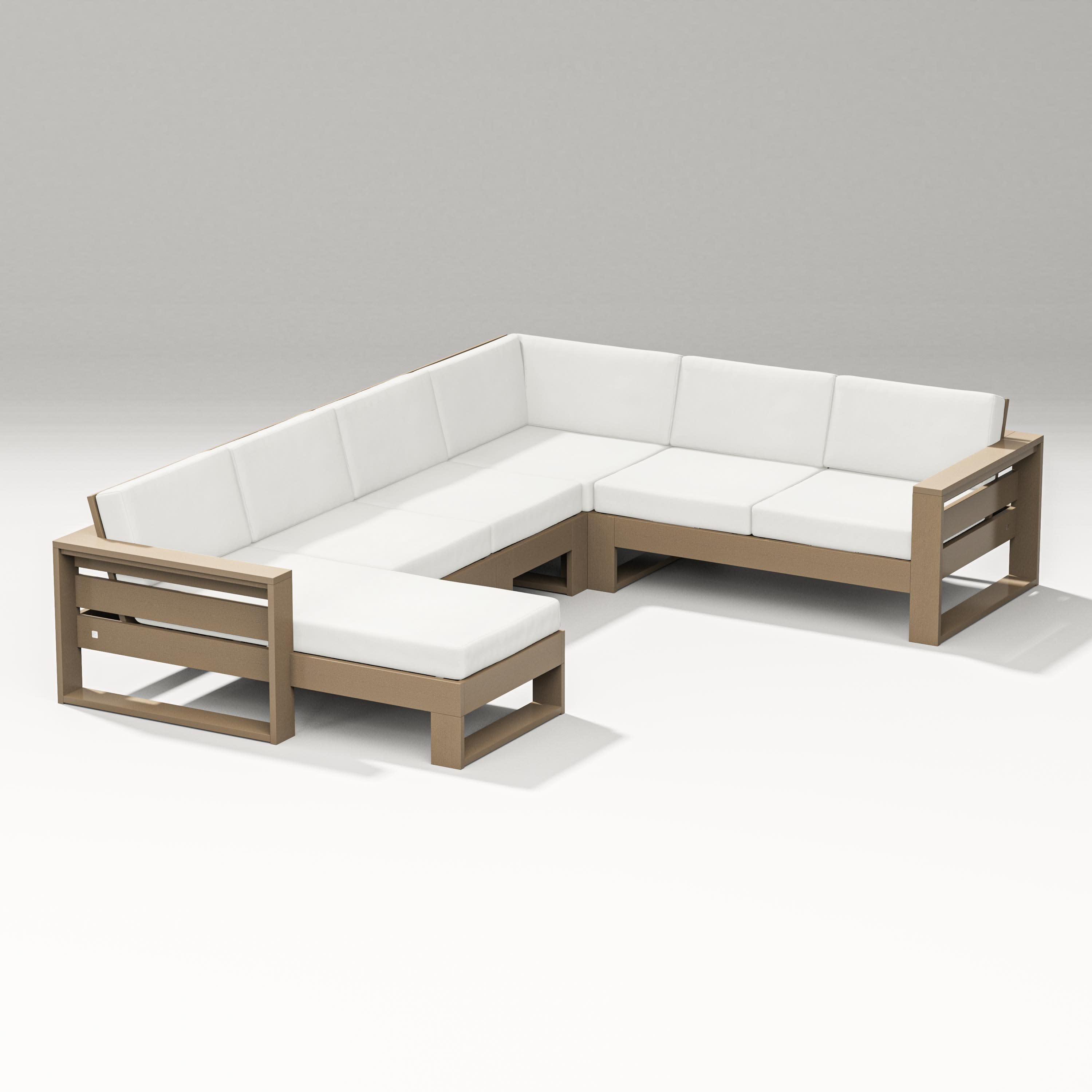 Latitude Corner Sectional with Left Chaise in Vintage Sahara / Natural Linen