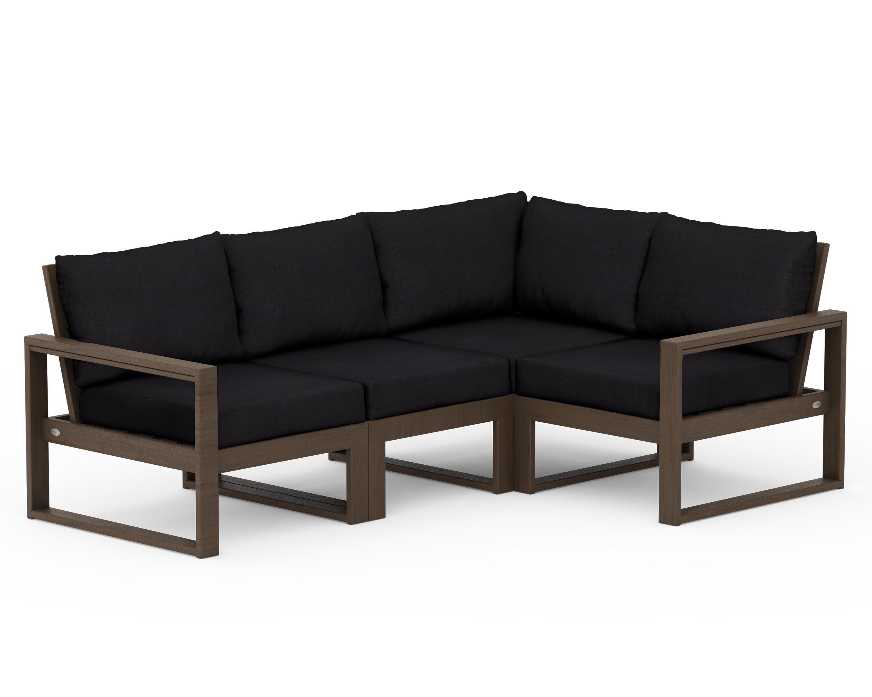 EDGE 4-Piece Modular Deep Seating Set in Kona / Midnight Linen