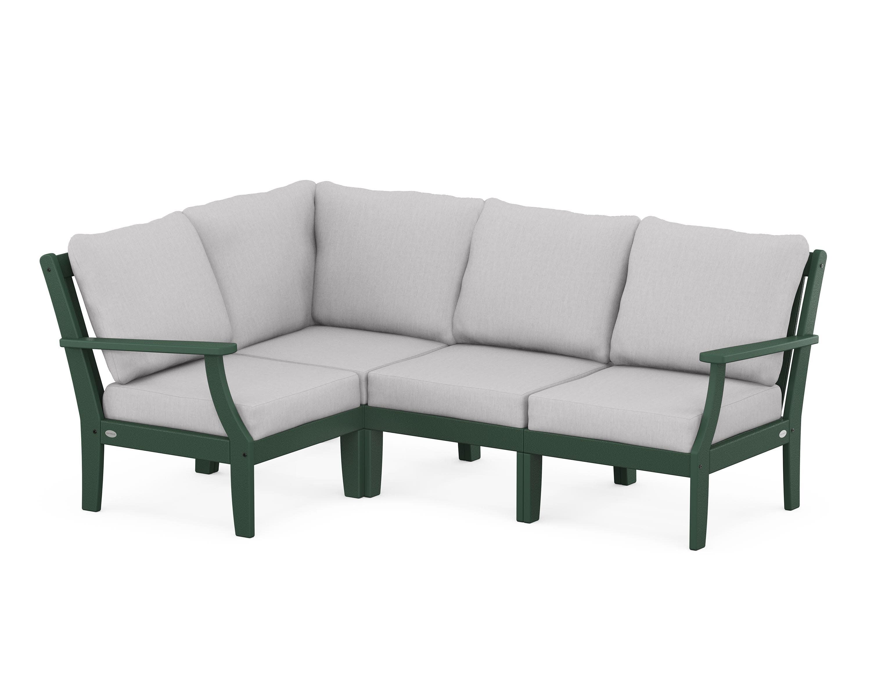 Braxton Modular 4-Piece Deep Seating Set in Green / Granite