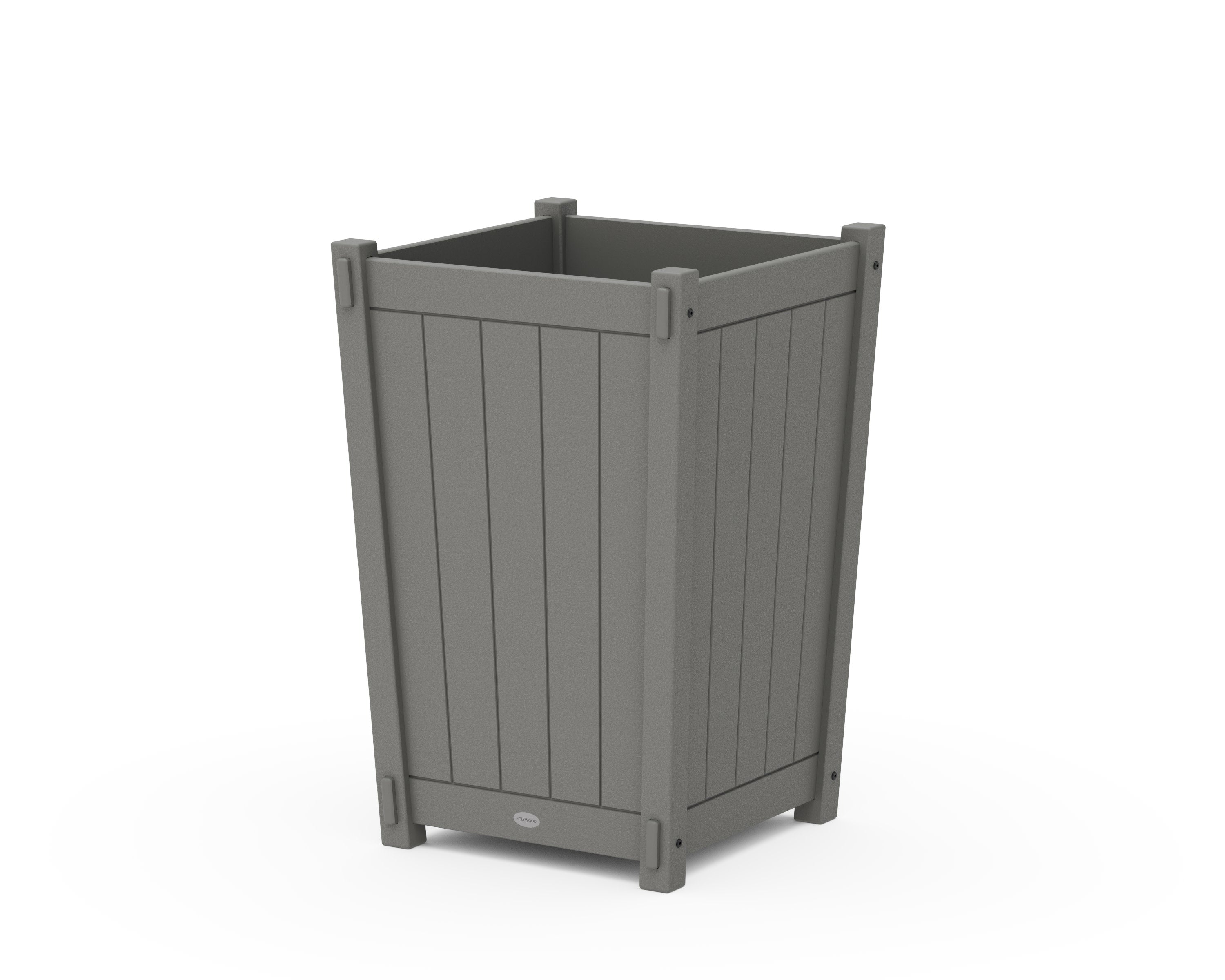Vineyard Large Tapered Square Planter Box in Slate Grey